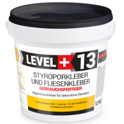 Gotowy Klej do styropianu 1,5KG Biały Klej do Płytek dekoracyjnych do korka LEVEL+ L+13