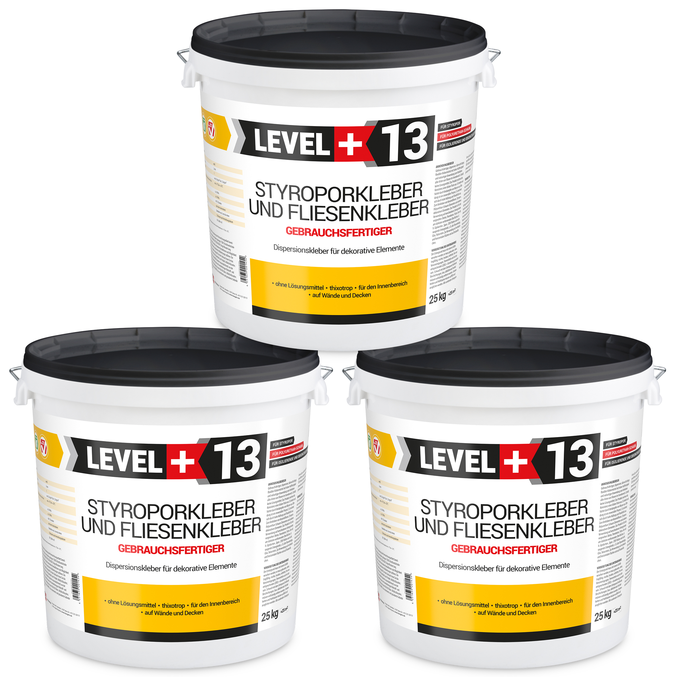 Gotowy Klej do styropianu 75KG Biały Klej do Płytek dekoracyjnych do korka LEVEL+ L+13