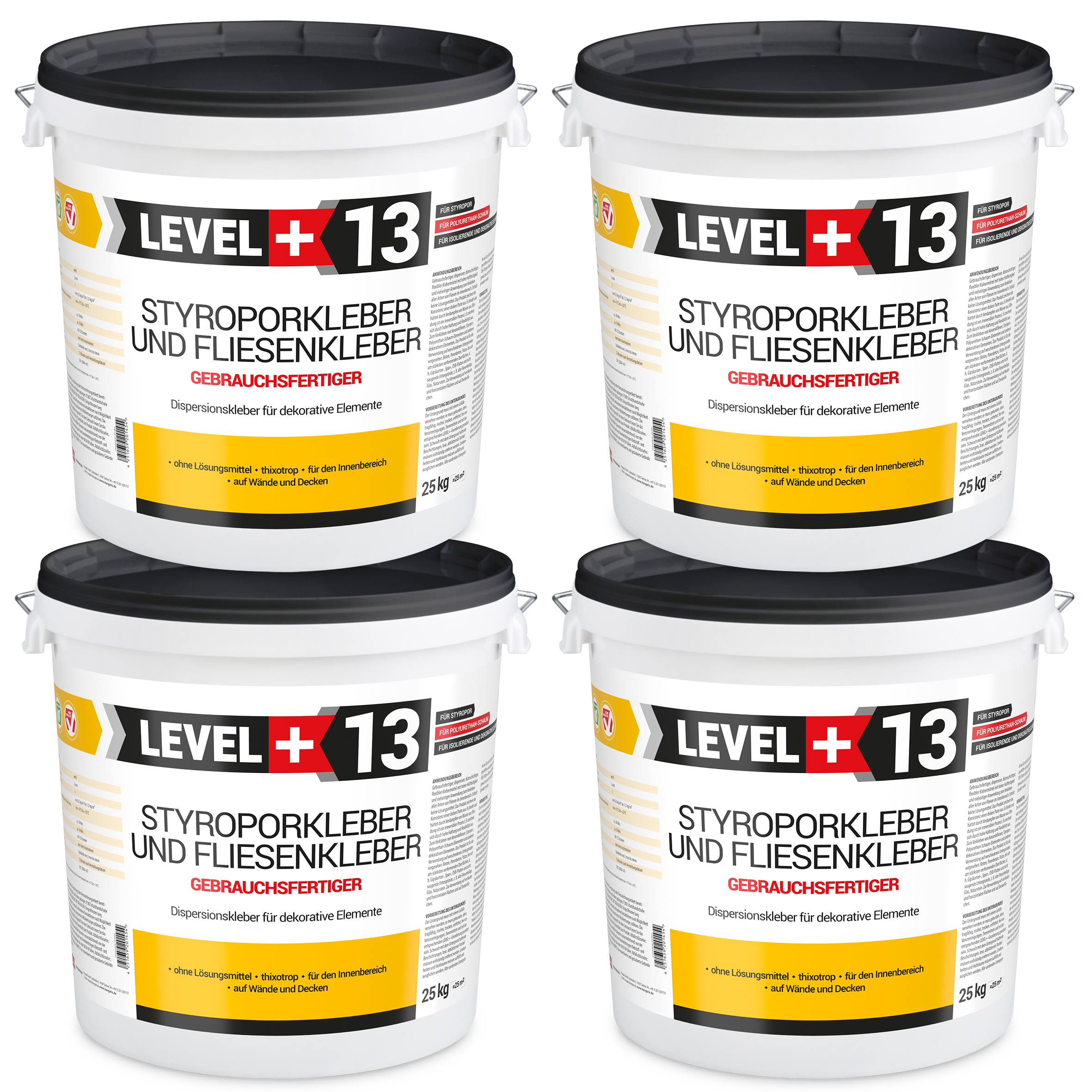 Gotowy Klej do styropianu 100KG Biały Klej do Płytek dekoracyjnych do korka LEVEL+ L+13