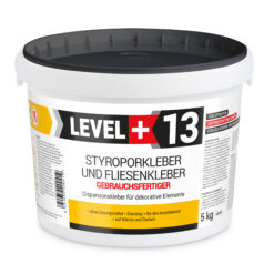Gotowy Klej do styropianu 5KG Biały Klej do Płytek dekoracyjnych do korka LEVEL+ L+13