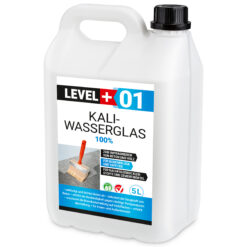 Szkło wodne potasowe LEVEL+ Nierozcieńczone 100% 5L Impregnacja Uszczelnienie Ochrona drewna L+01
