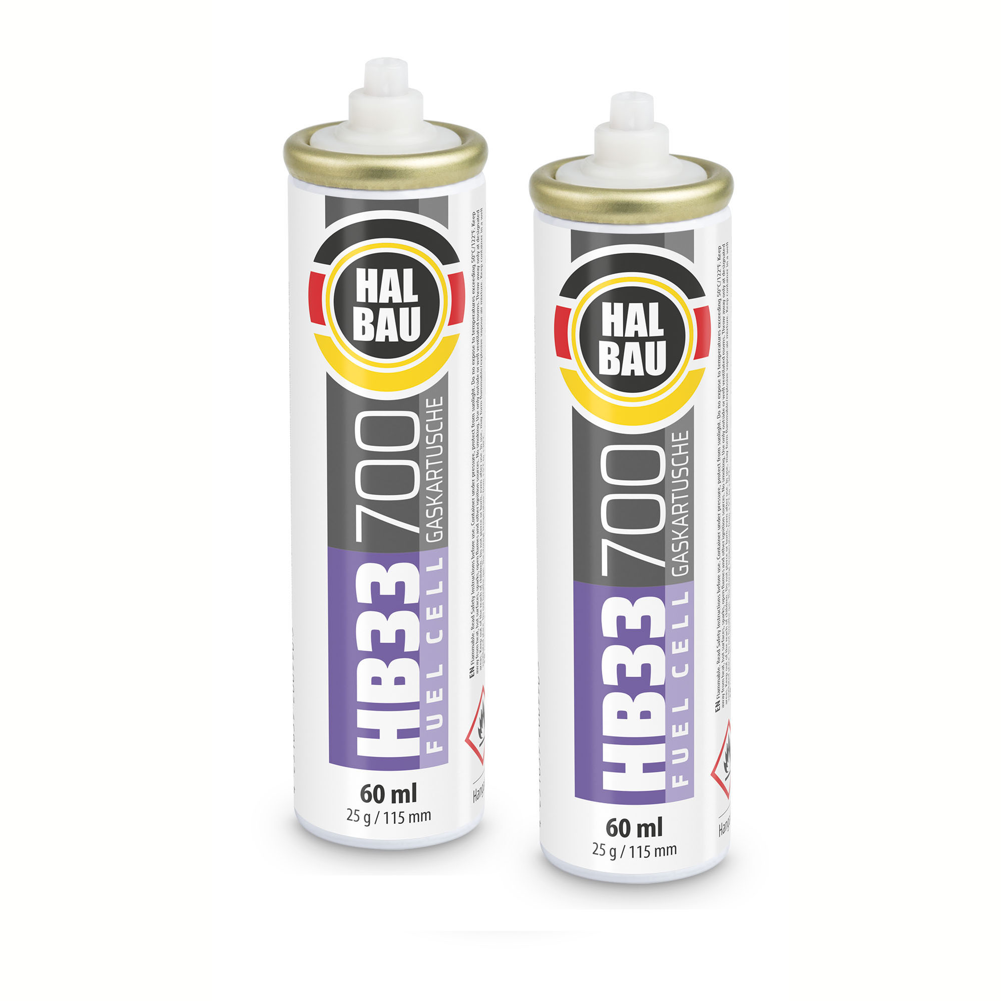 Gaz do Osadzaków i Gwoździarek Gazowych 115mm 56ml 28g 2 szt. Nabój do Gwożdziarek Nabój Gazowy HALBAU HB33