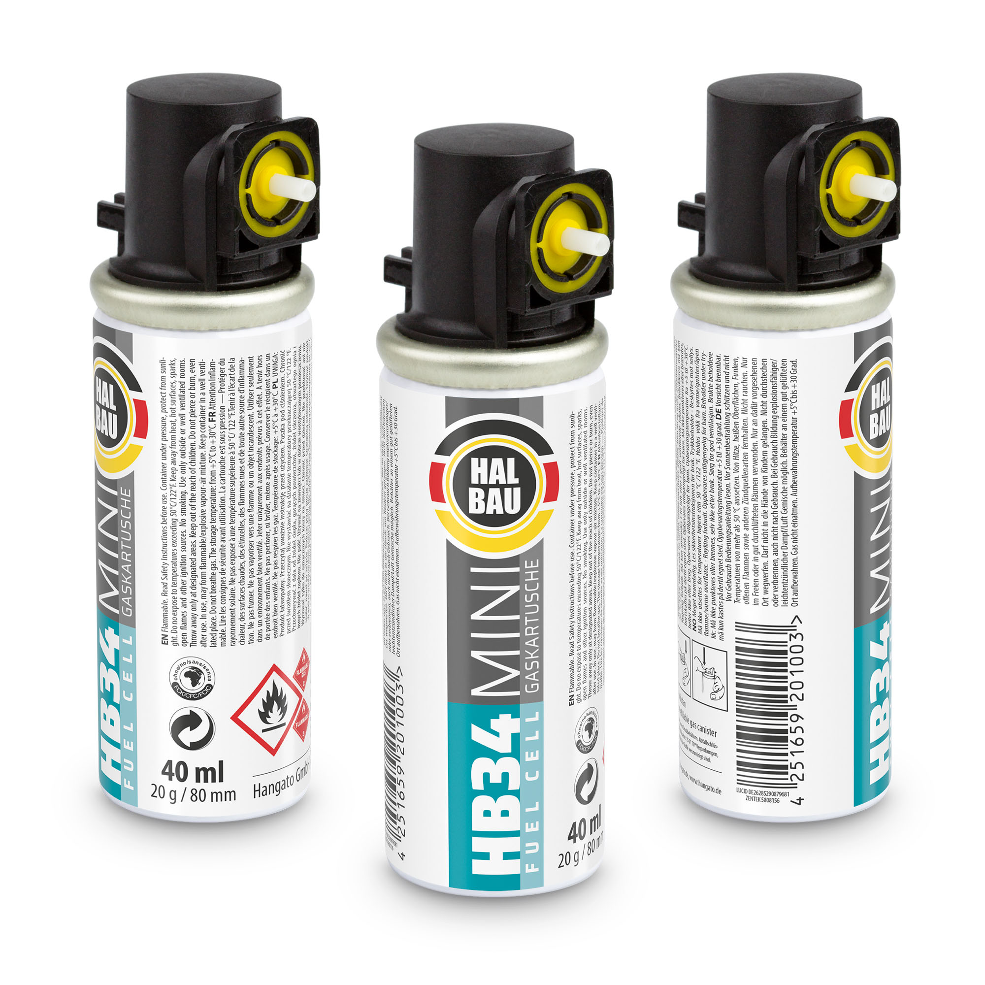 Gaz do Sztyfciarek i Gwoździarek Gazowych 78mm 40ml 20g 12 szt. Nabój do Gwożdziarek Nabój Gazowy HALBAU HB34 - obrazek 4