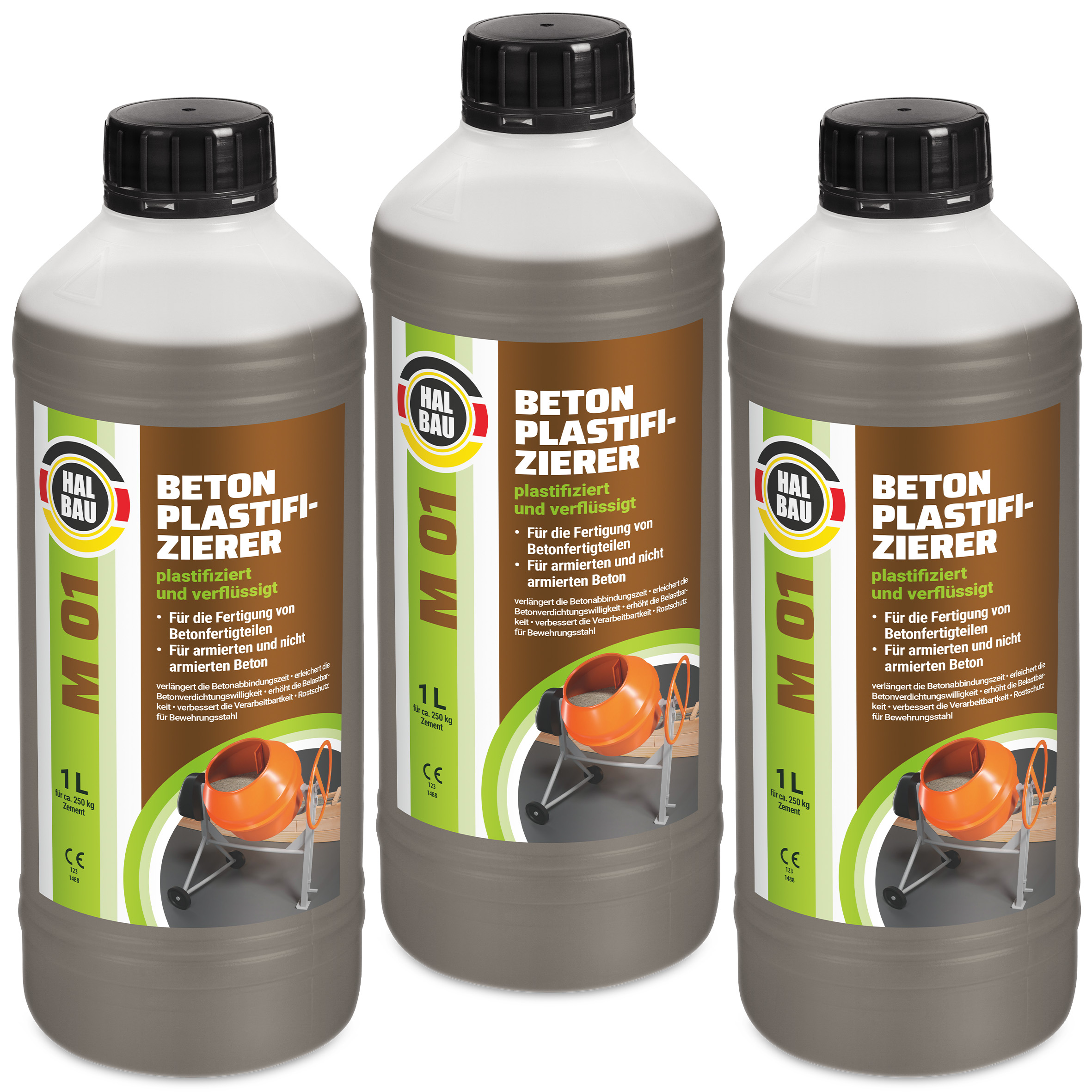 Plastyfikator do betonu 3L Domieszka do betonu Ochrona przed rdzą stali zbrojeniowej HALBAU M01