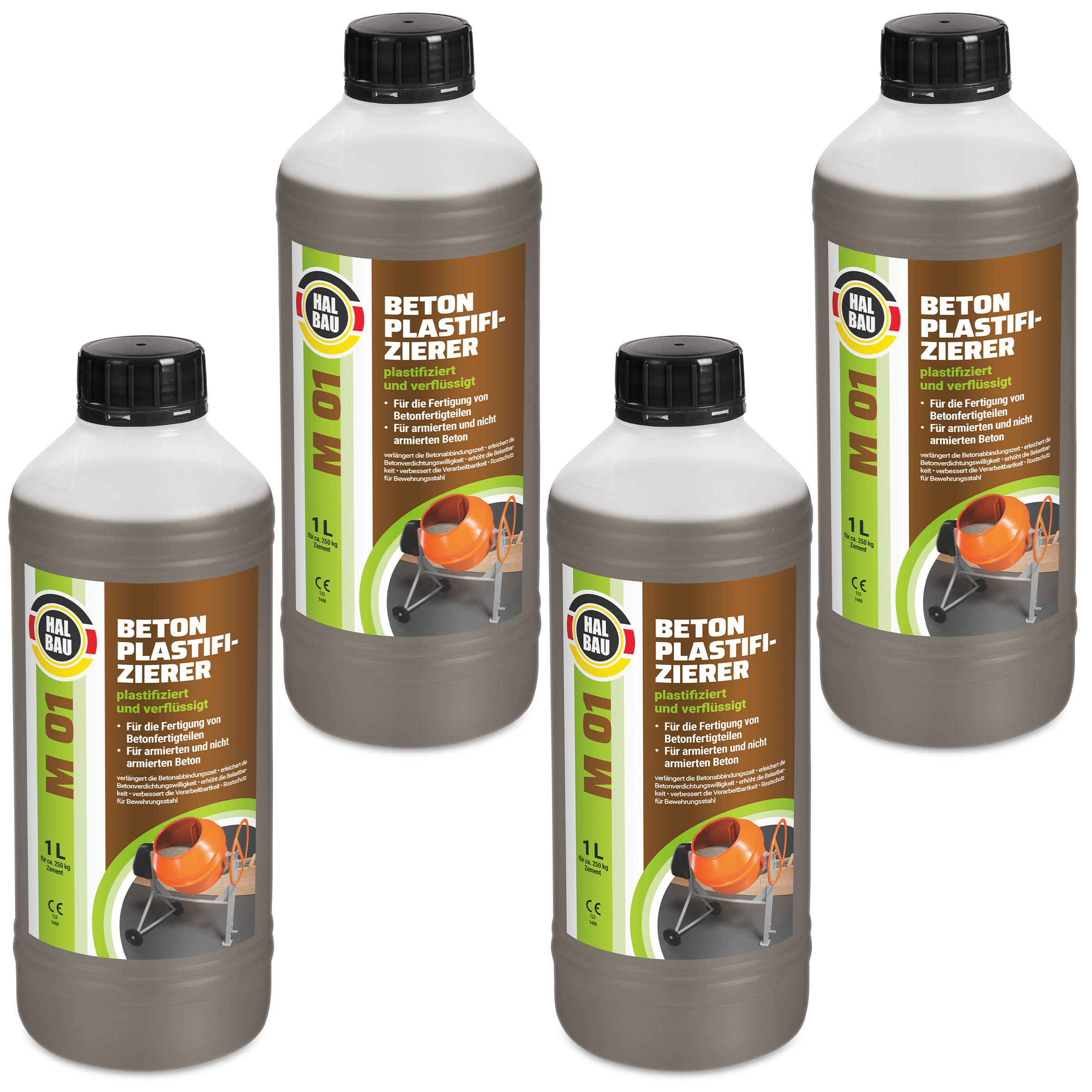 Plastyfikator do betonu 4L Domieszka do betonu Ochrona przed rdzą stali zbrojeniowej HALBAU M01