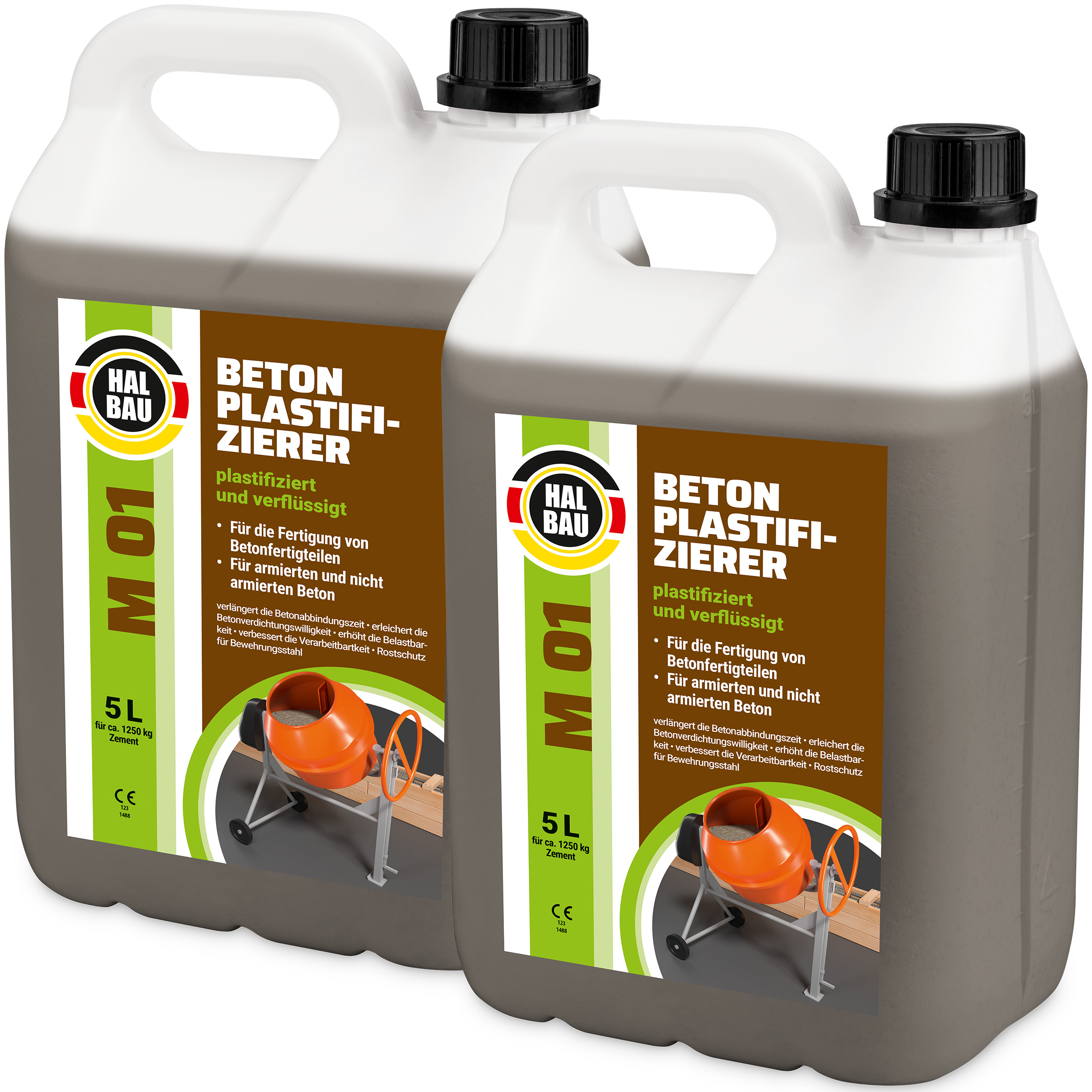 Plastyfikator do betonu 10L Domieszka do betonu Ochrona przed rdzą stali zbrojeniowej HALBAU M01