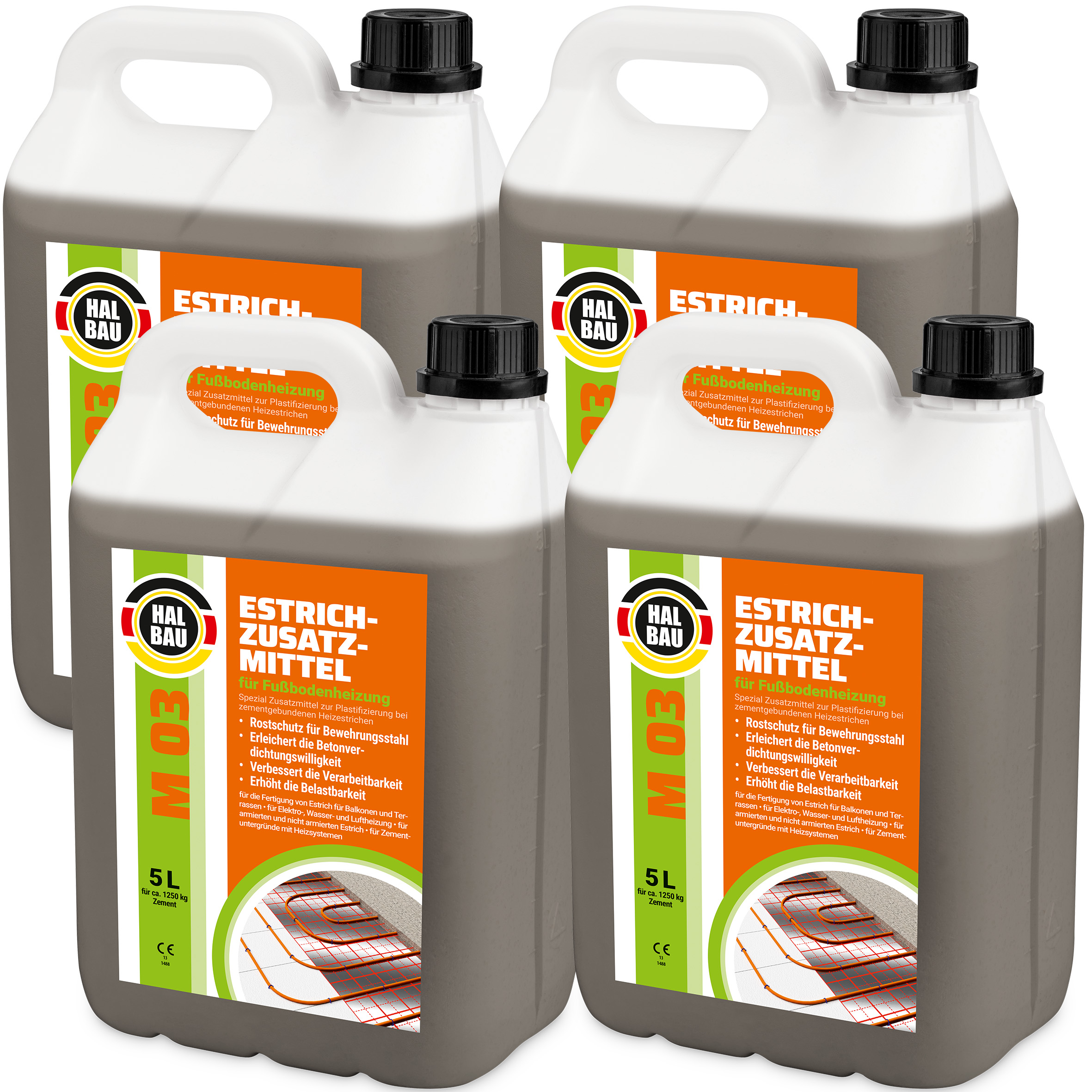 Plastyfikator do systemów grzewczych Dodatek do wylewek 20L Do ogrzewania podłogowego Wylewki betonowe HALBAU M03