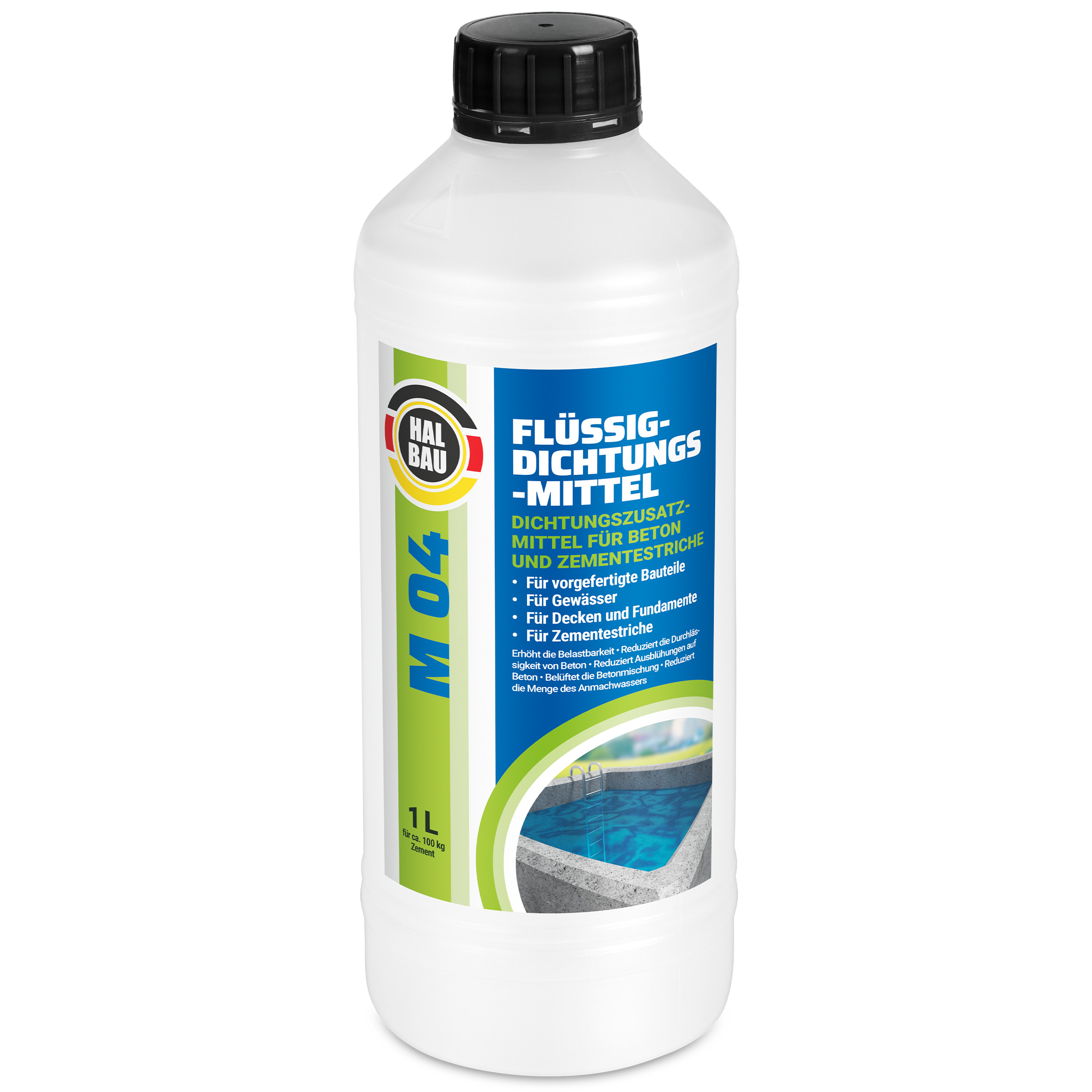 Plastyfikator Wodouszczelniacz Płynny Uszczelniacz do Betonu 1L Wylewka cementowa Domieszka do zaprawy HALBAU M04