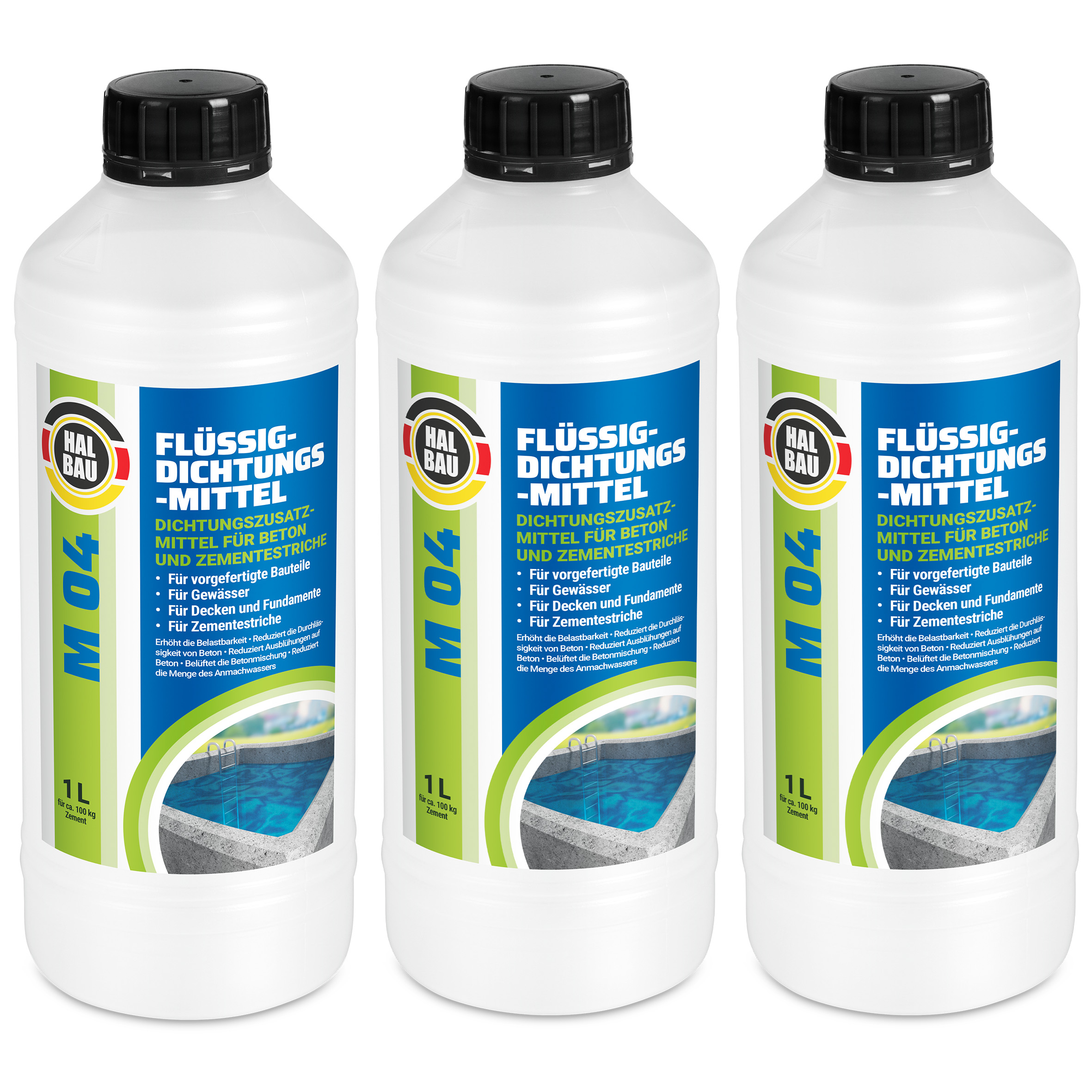 Plastyfikator Wodouszczelniacz Płynny Uszczelniacz do Betonu 3L Wylewka cementowa Domieszka do zaprawy HALBAU M04
