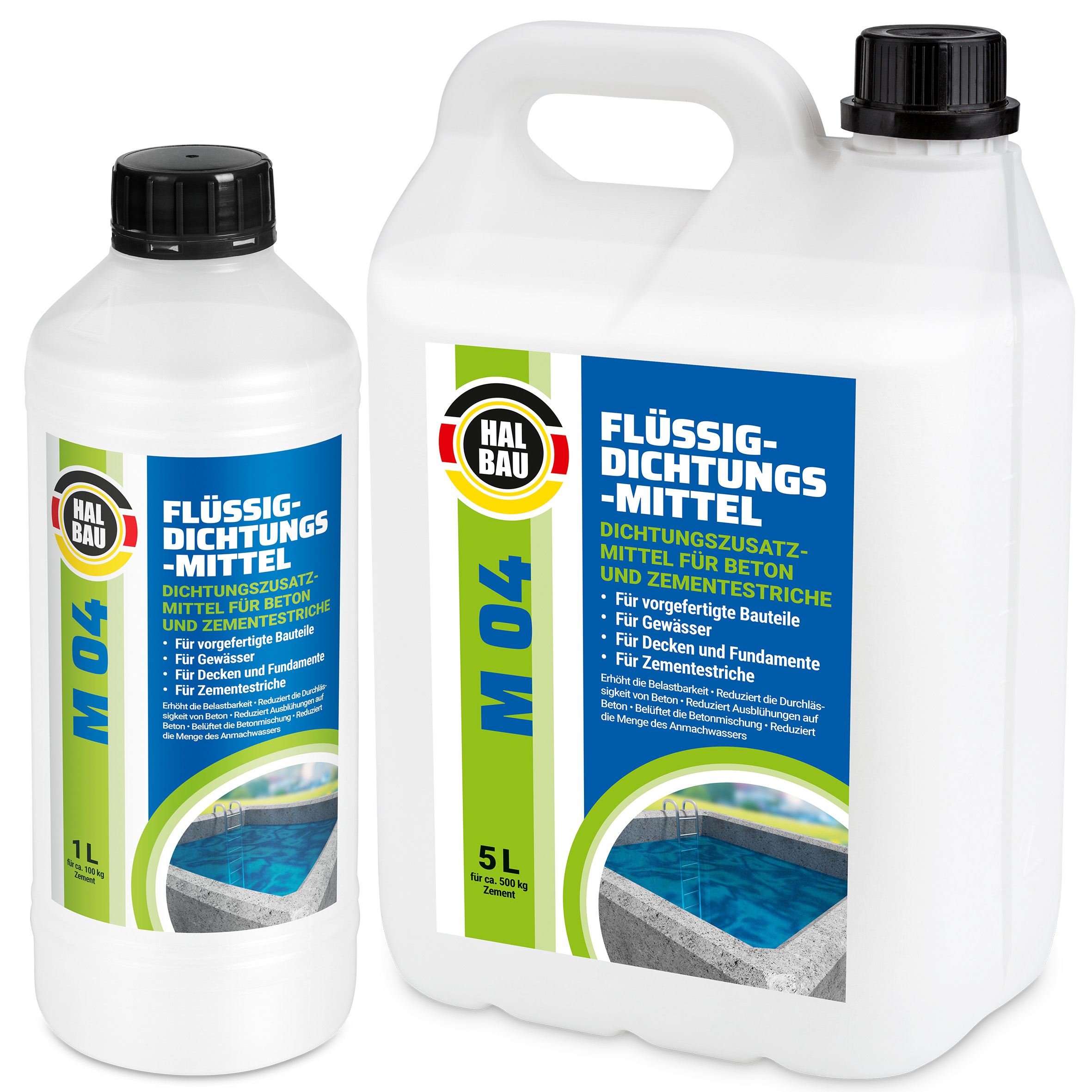 Plastyfikator Wodouszczelniacz Płynny Uszczelniacz do Betonu 1L Wylewka cementowa Domieszka do zaprawy HALBAU M04 - obrazek 2