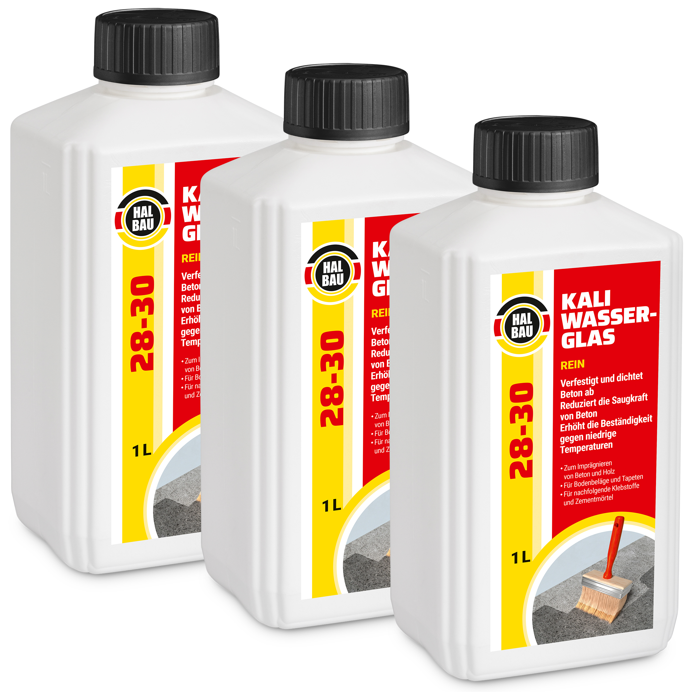 Szkło wodne potasowe HALBAU Kaliwasserglas Rein 100% 3L Szkło Czyste Koncentrat 100% HB28-30