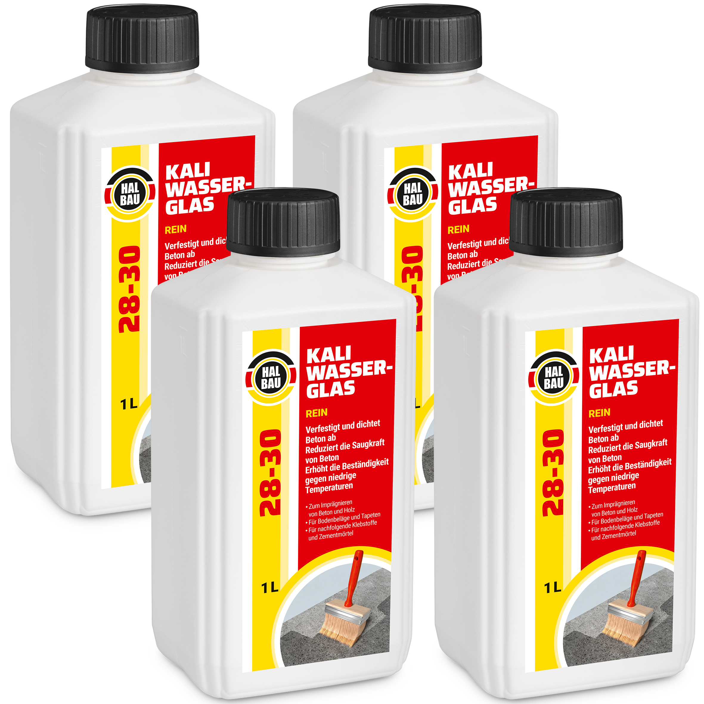 Szkło wodne potasowe HALBAU Kaliwasserglas Rein 100% 4L Szkło Czyste Koncentrat 100% HB28-30