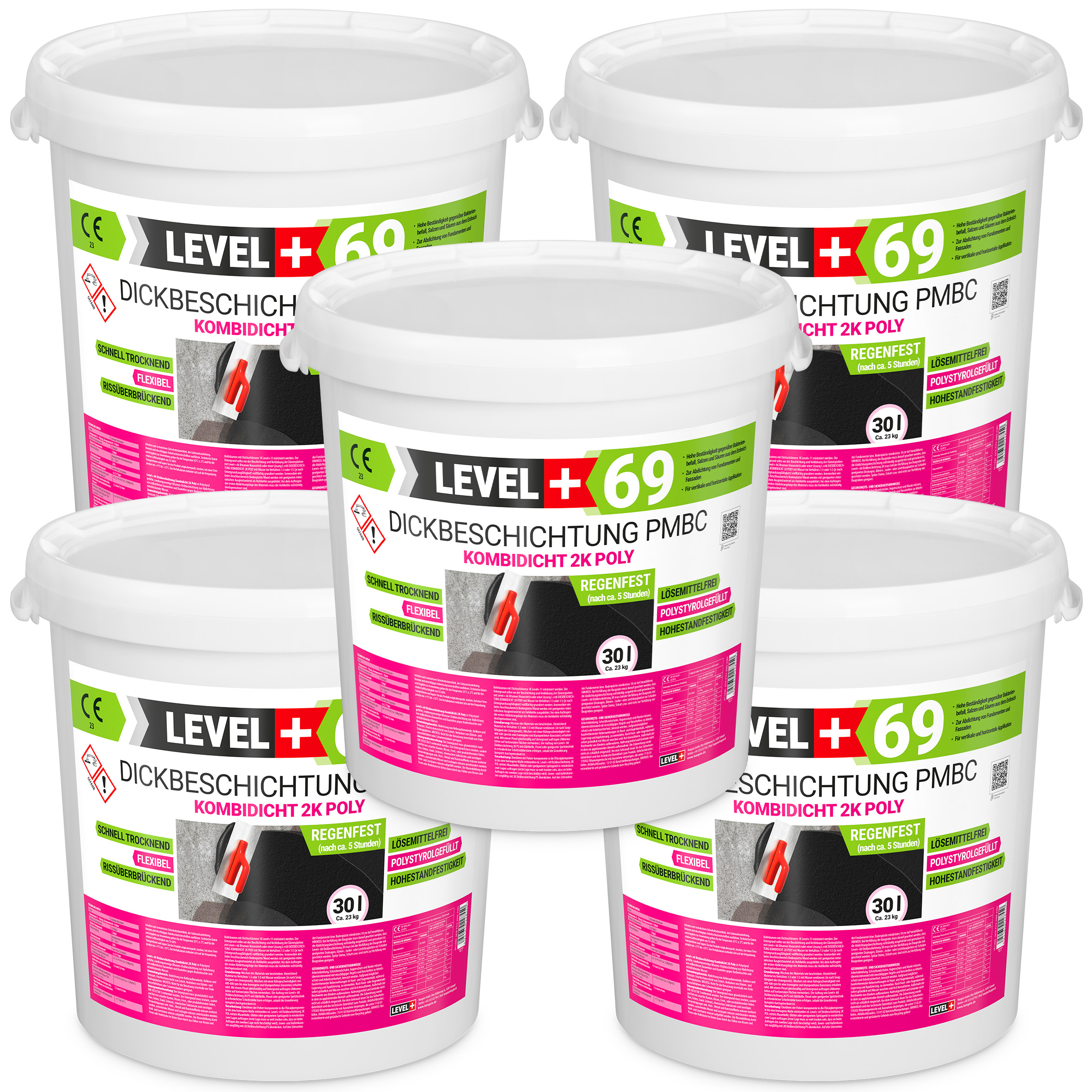 Hydroizolacja Bitumiczna 150L Masa PMBC 2K Hydroizolacja Fundamentu Masa KMB z Polistyrenem L+69