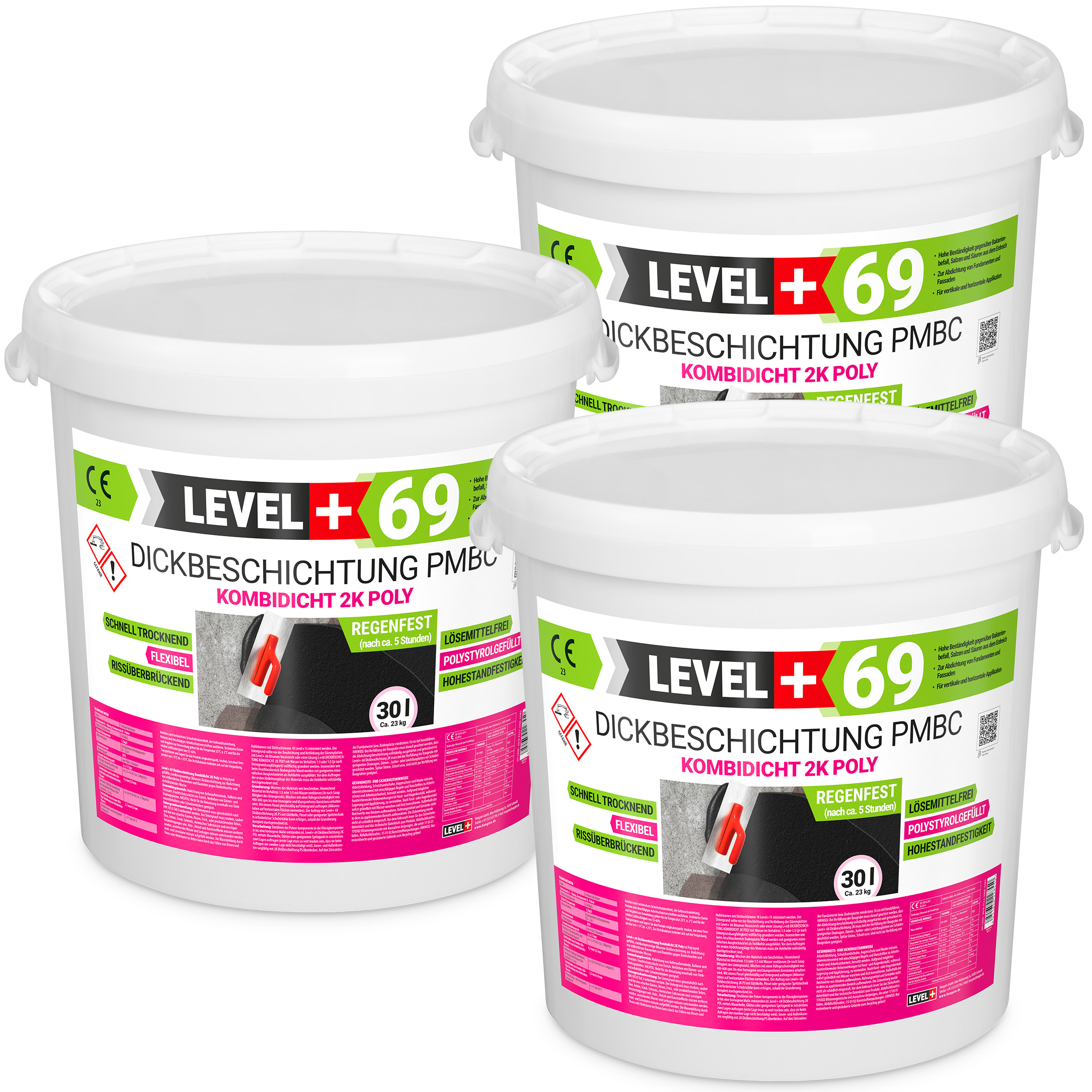 Hydroizolacja Bitumiczna 90L Masa PMBC 2K Hydroizolacja Fundamentu Masa KMB z Polistyrenem L+69