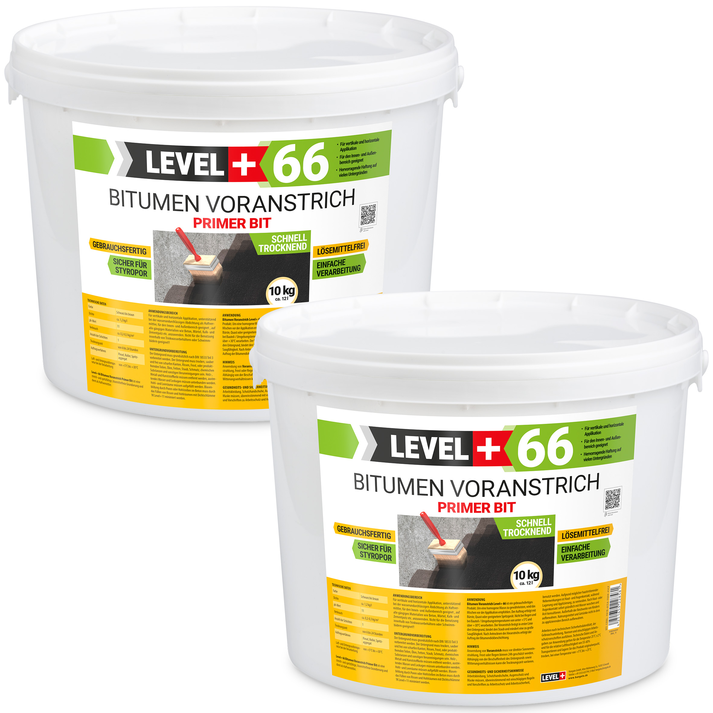 Wodny Grunt Bitumiczny 20L Pod Masy PMBC KMB Szybkoschnący Pod Hydroizolacje Bitumiczne L+66