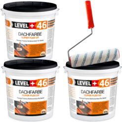 Zestaw Wałek Malarski 25cm + Farba Dachowa Elastyczna 75kg Szara Płynna Folia Dachowa L+46