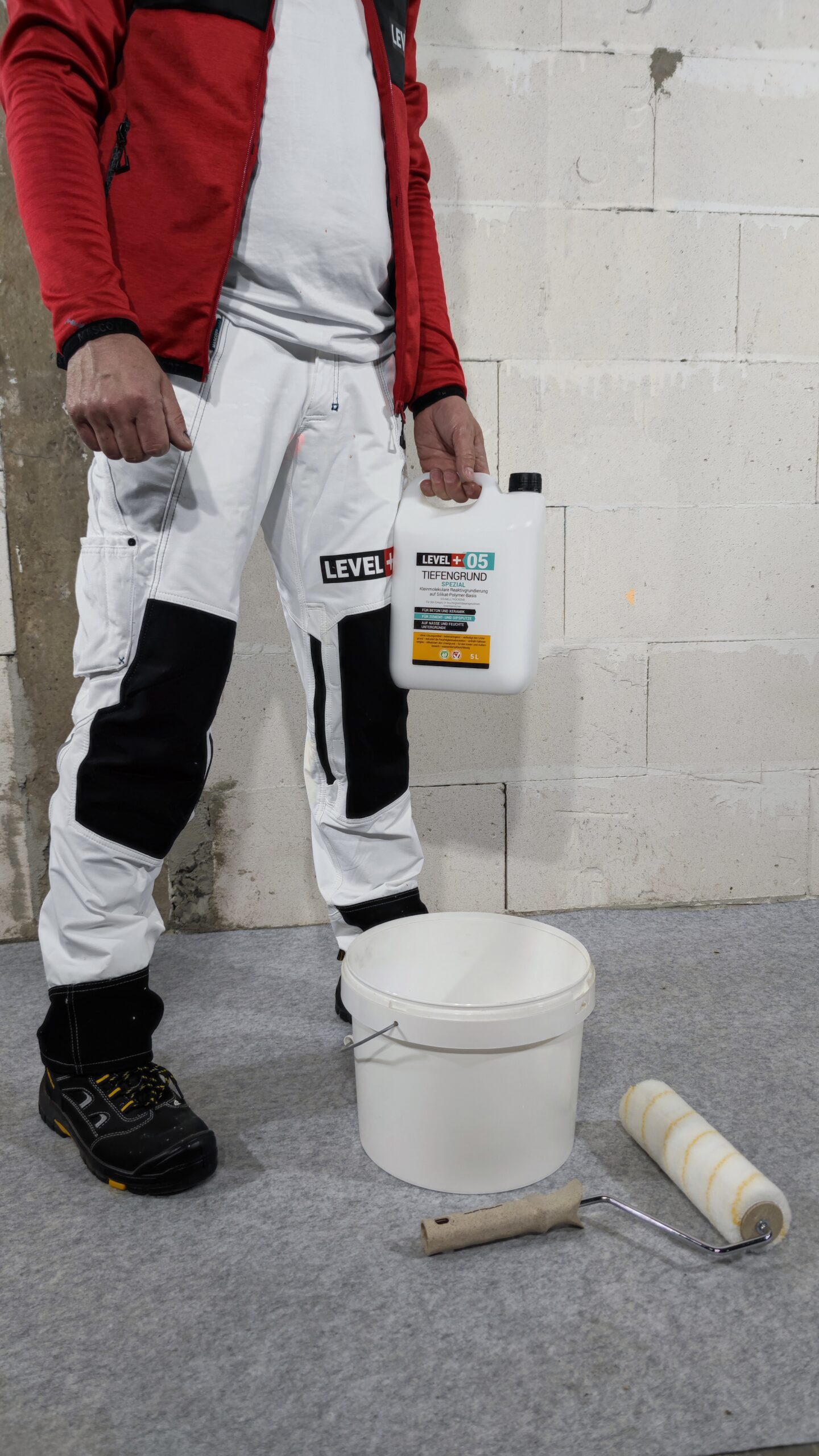 Zestaw Wałek Malarski 25cm + Grunt Głębokopenetrujący LEVEL+ 20L Grunt Krzemianujący L+05 - obrazek 2