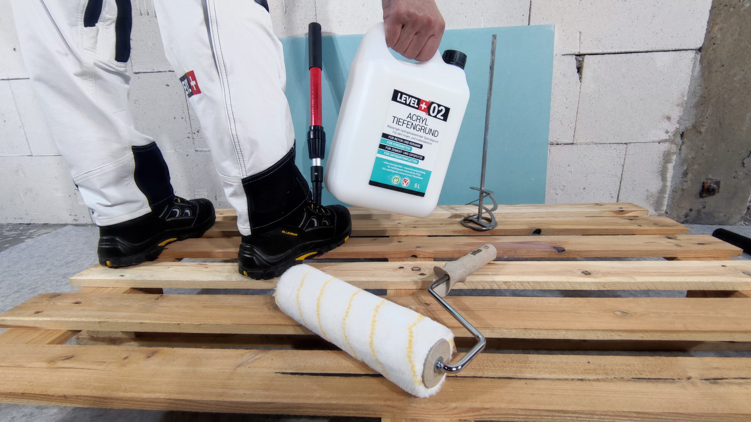 Zestaw Wałek Malarski 25cm + Głęboko gruntujący podkład akrylowy LEVEL+ 20L Grunt Uniwersalny L+02 - obrazek 2