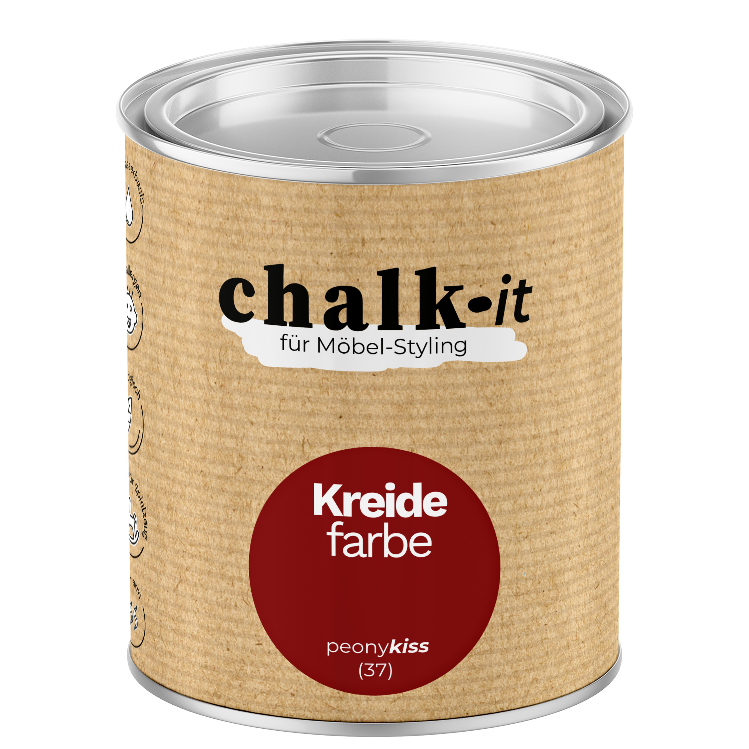 Farba kredowa bezwonna do mebli i zabawek Chalk-it (37) Peony Kiss 0,125L