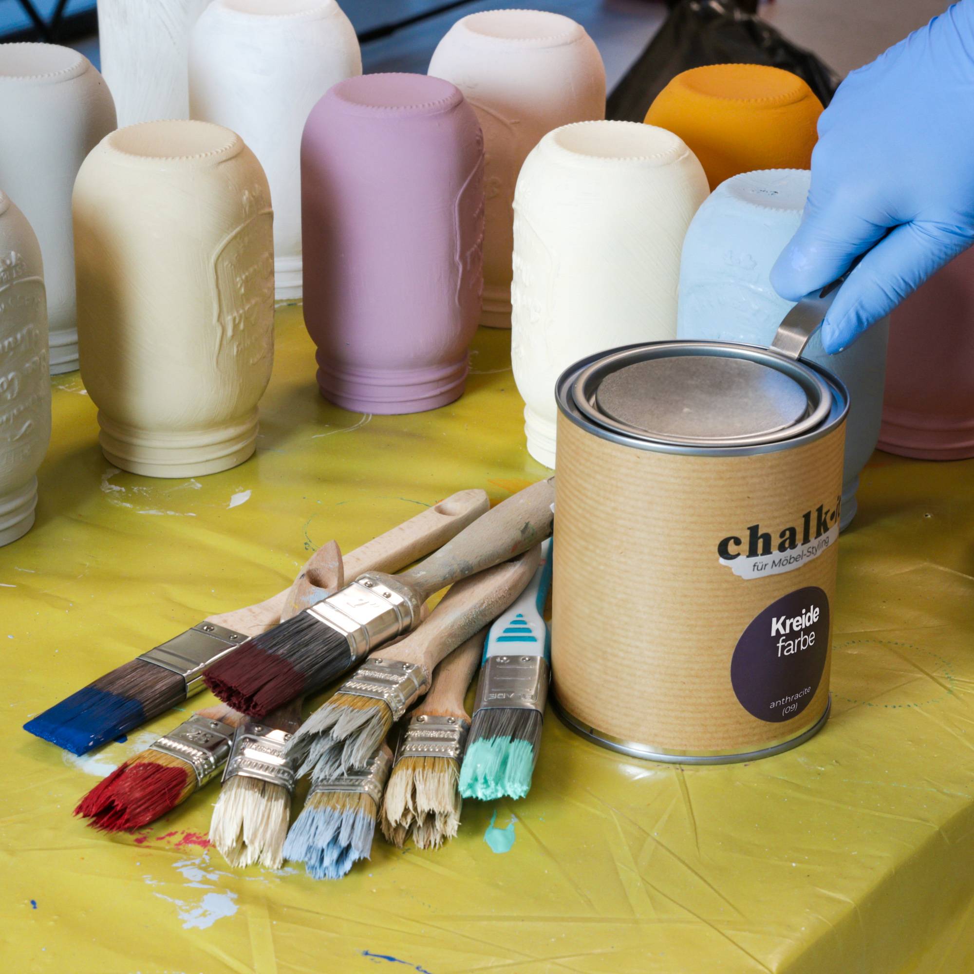 Farba kredowa bezwonna do mebli i zabawek Chalk-it (15) Pudding 0,125L - obrazek 2