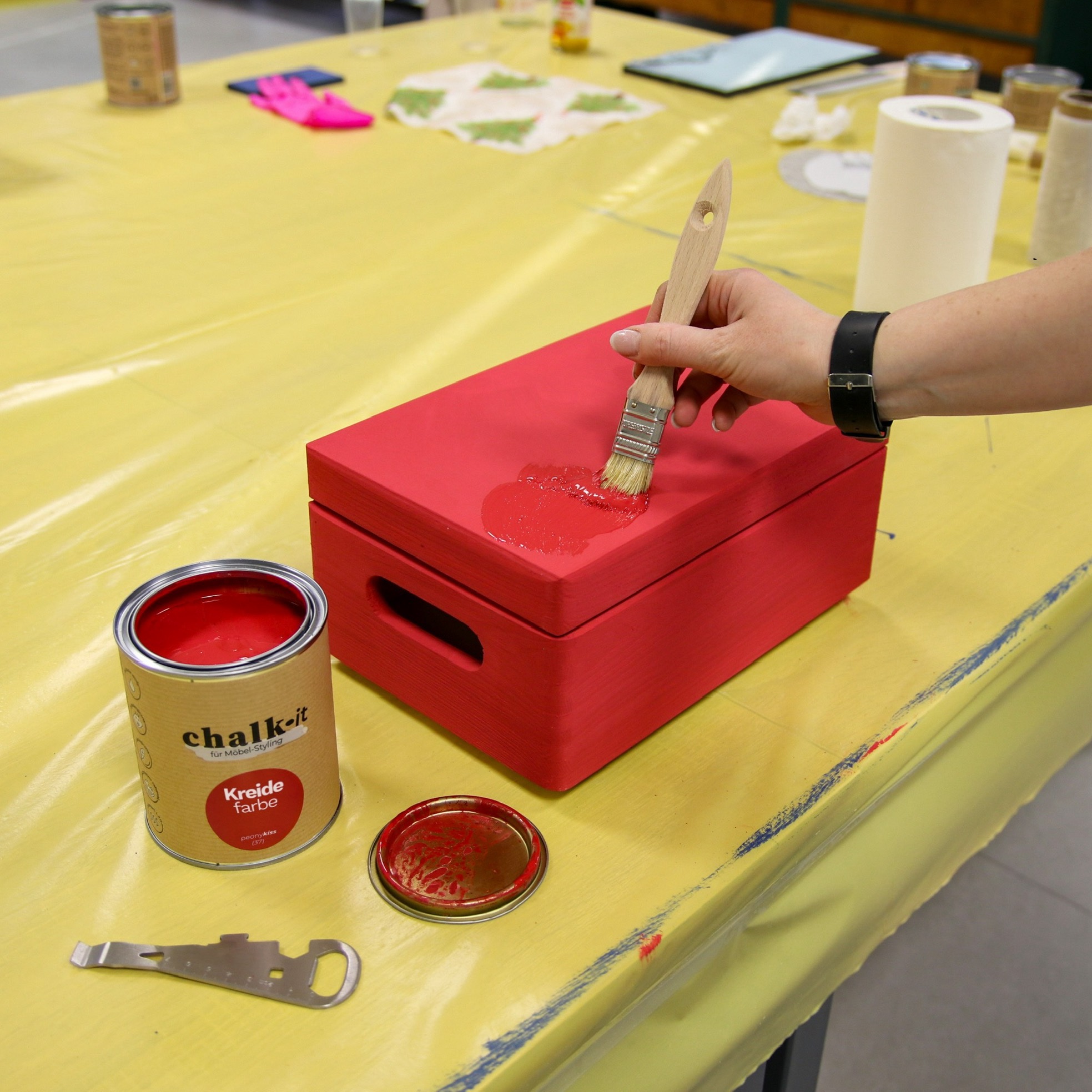 Farba kredowa bezwonna do mebli i zabawek Chalk-it (15) Pudding 0,125L - obrazek 5