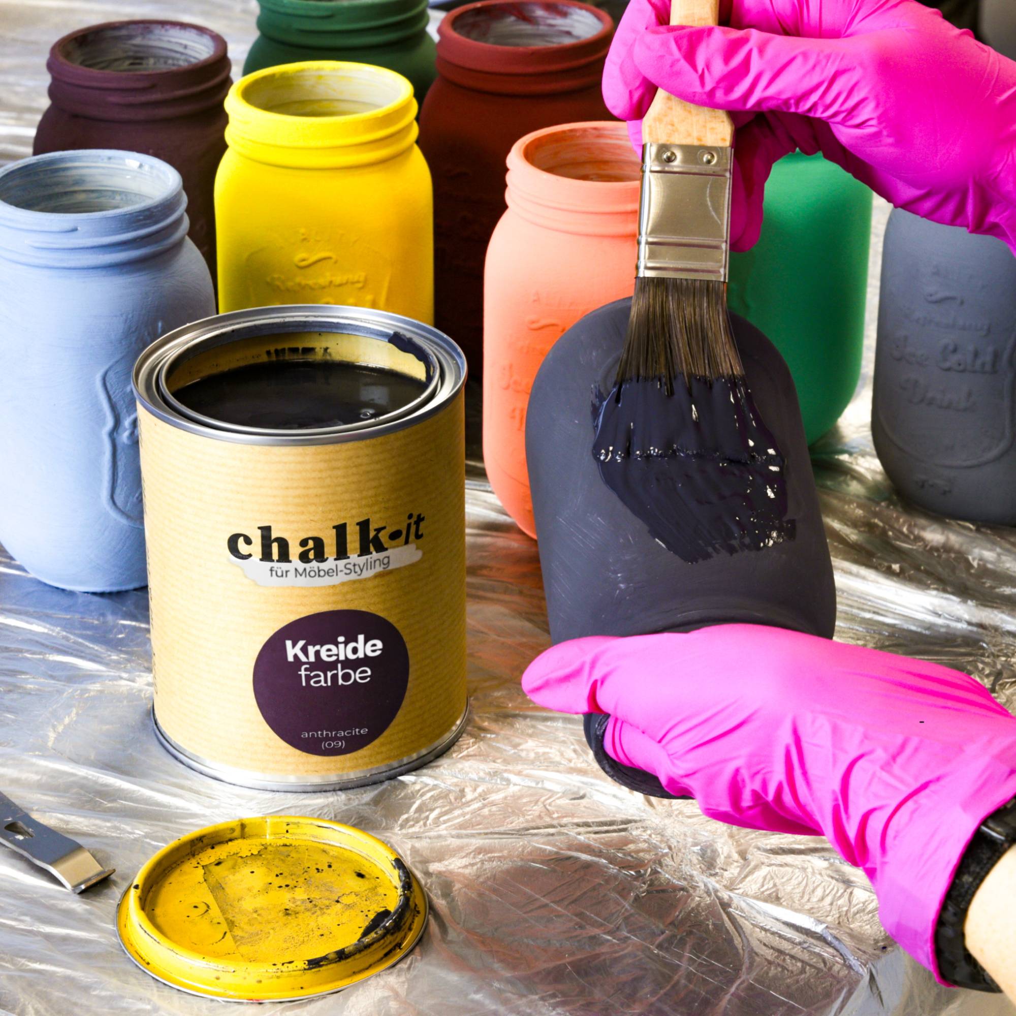 Farba kredowa bezwonna do mebli i zabawek Chalk-it (15) Pudding 0,125L - obrazek 6