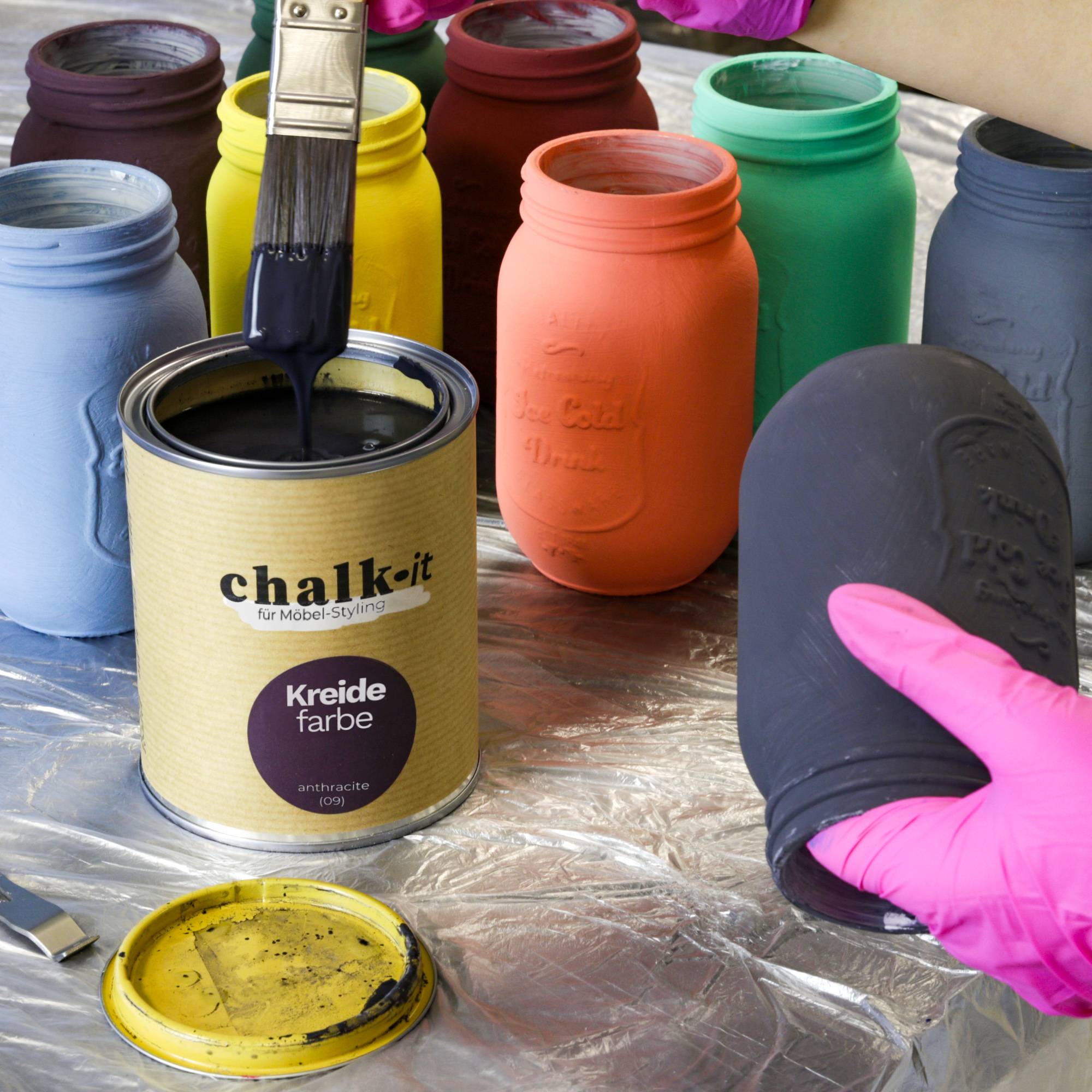 Farba kredowa bezwonna do mebli i zabawek Chalk-it (15) Pudding 0,125L - obrazek 7