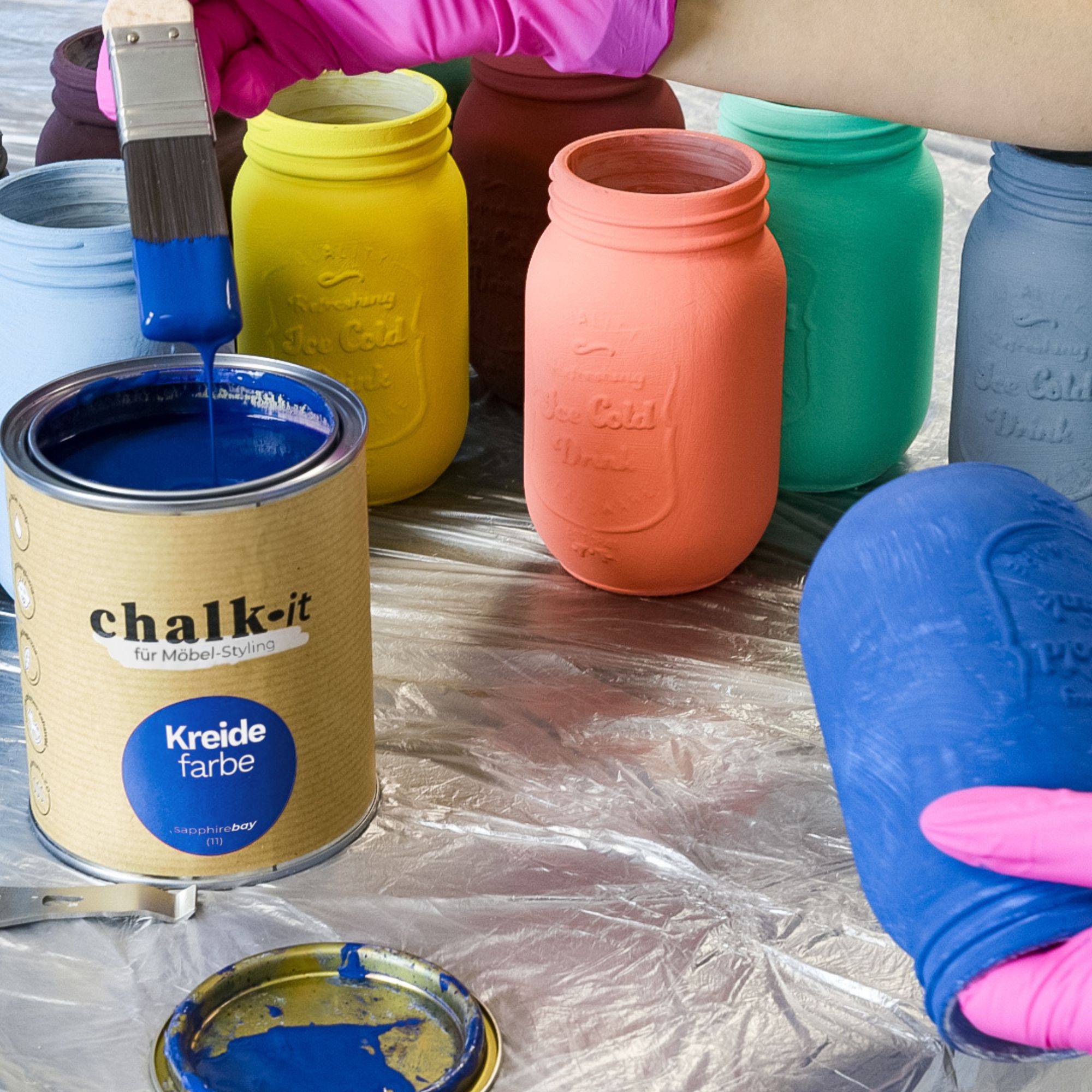 Farba kredowa bezwonna do mebli i zabawek Chalk-it (15) Pudding 0,125L - obrazek 9