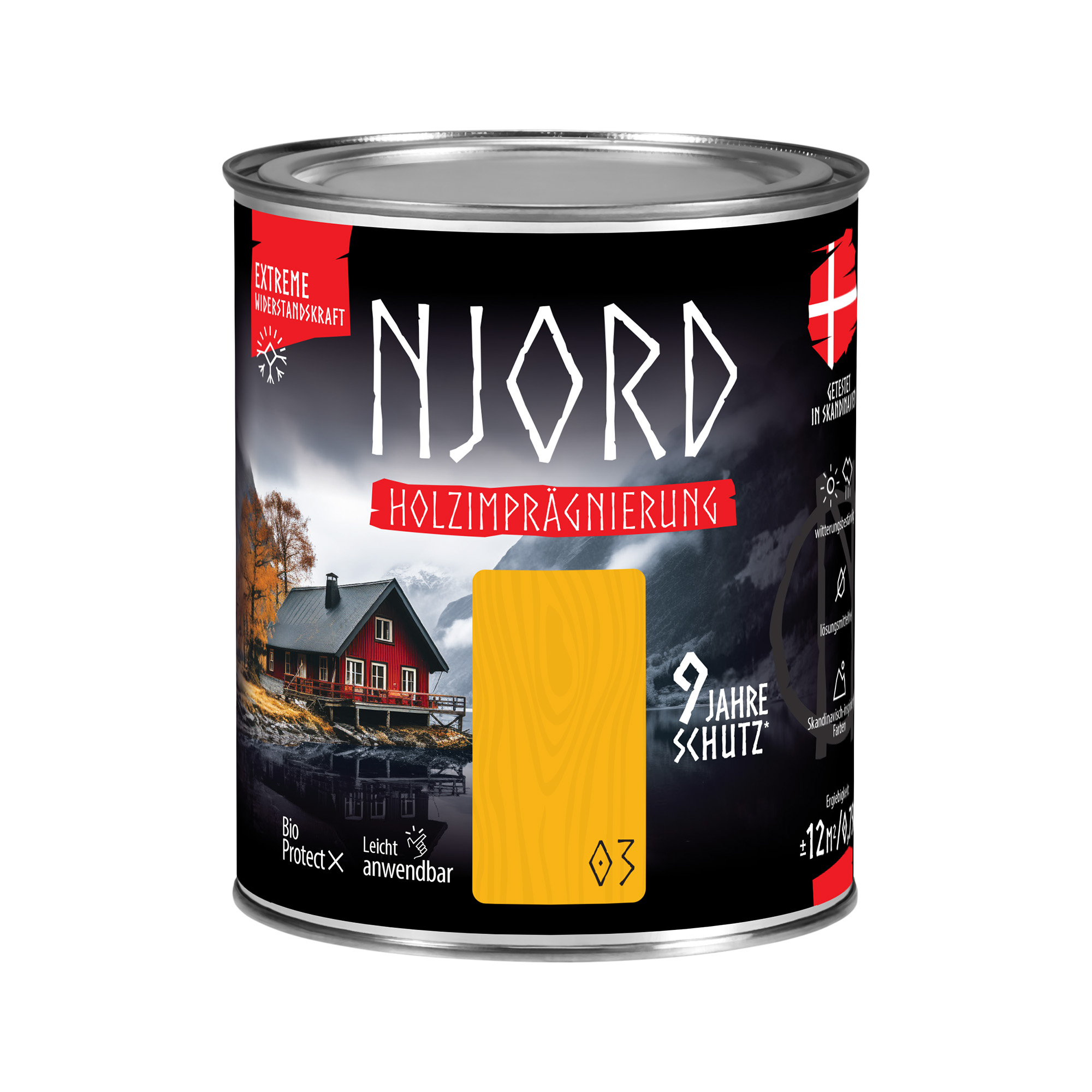 Ochrona, impregnacja drewna Njord (03) Wintersonne 0,75L Odporny na warunki atmosferyczne