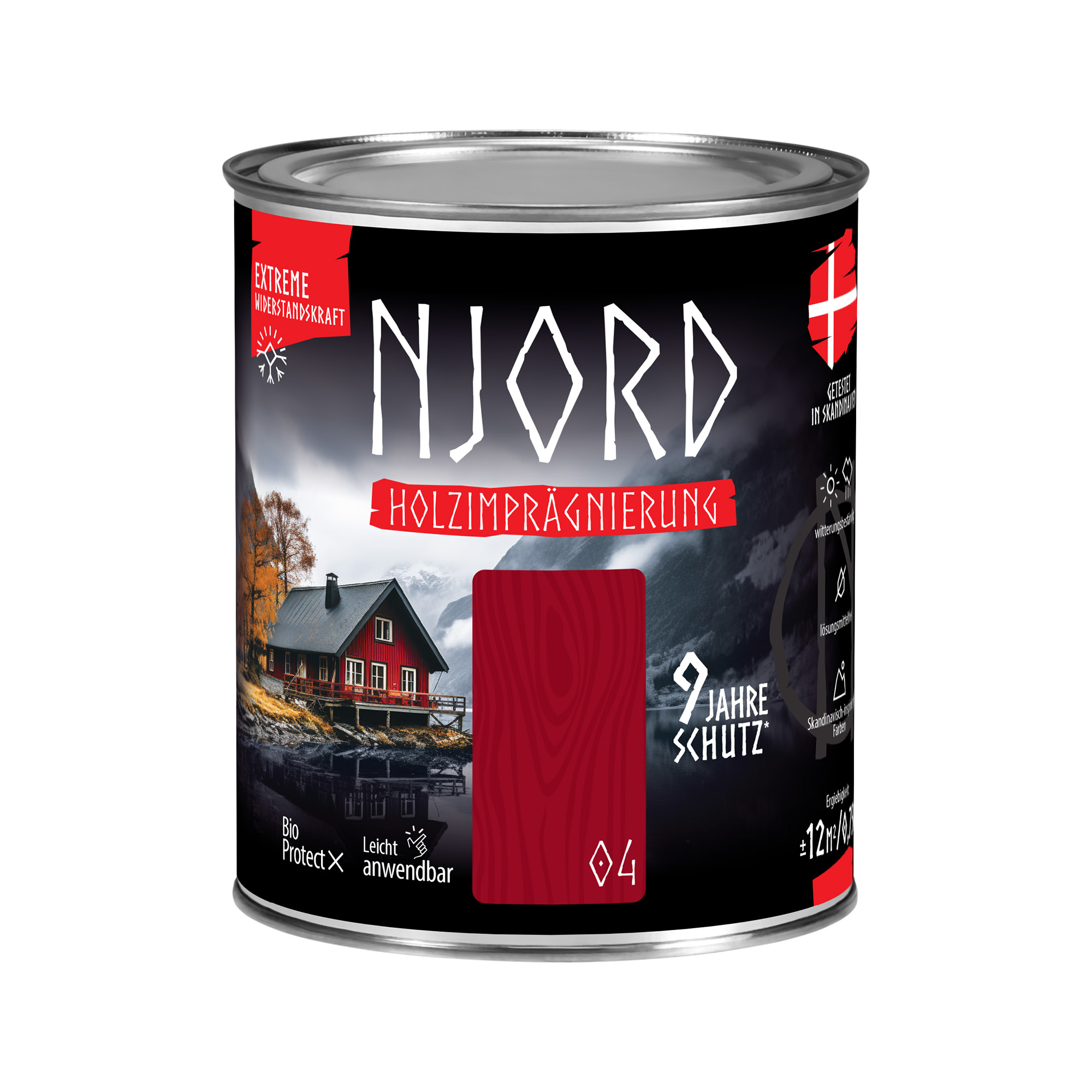 Ochrona, impregnacja drewna Njord (04) Fischerhütte 0,75L Odporny na warunki atmosferyczne