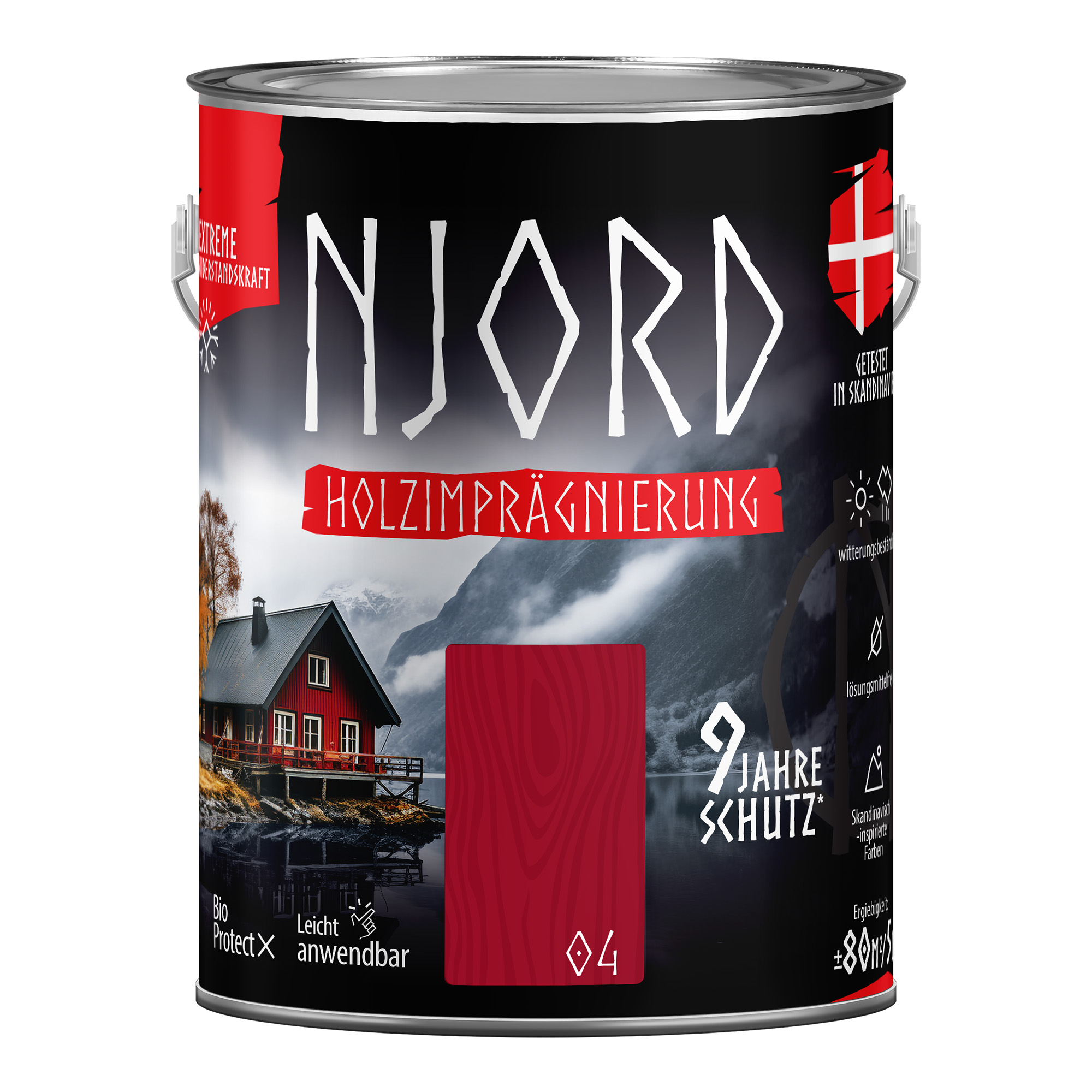 Ochrona, impregnacja drewna Njord (04) Fischerhütte 5L Odporny na warunki atmosferyczne