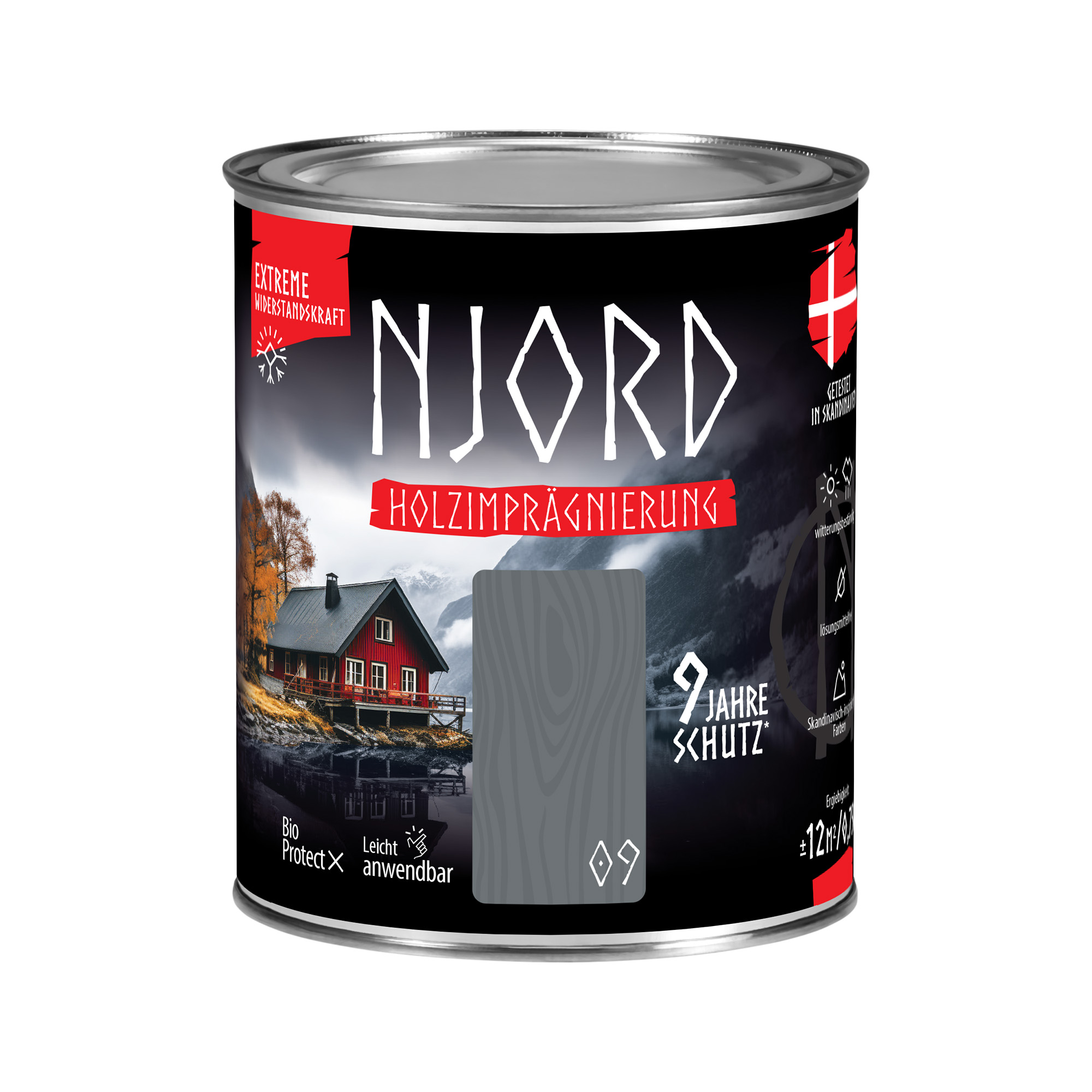 Ochrona, impregnacja drewna Njord (09) Vulkanischer Strand 0,75L Odporny na warunki atmosferyczne