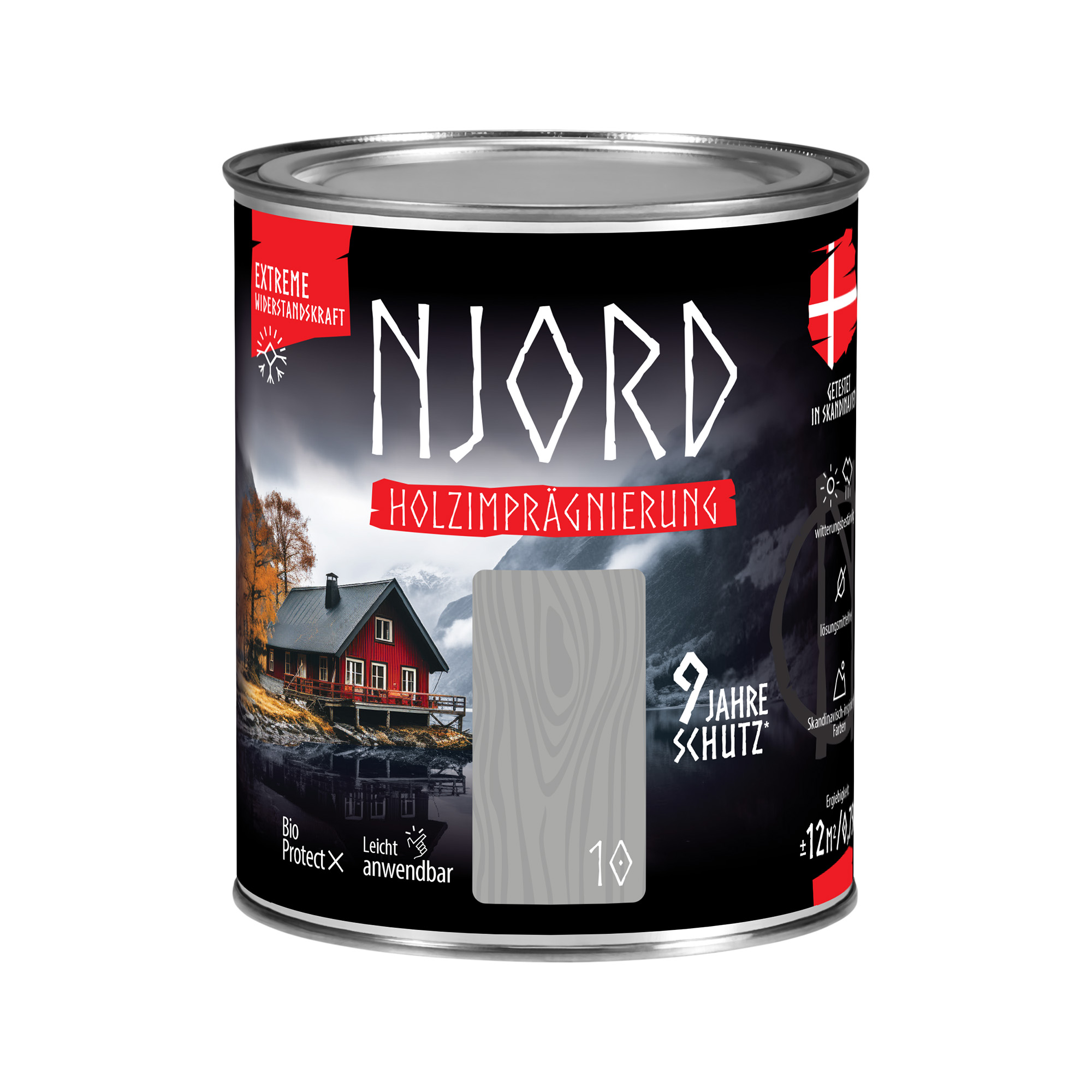 Ochrona, impregnacja drewna Njord (10) Felsige Küste 0,75L Odporny na warunki atmosferyczne