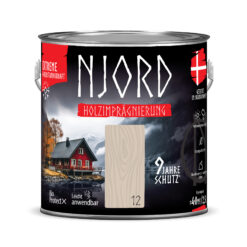 Ochrona, impregnacja drewna Njord (12) Neblige Wiese 2,5L Odporny na warunki atmosferyczne