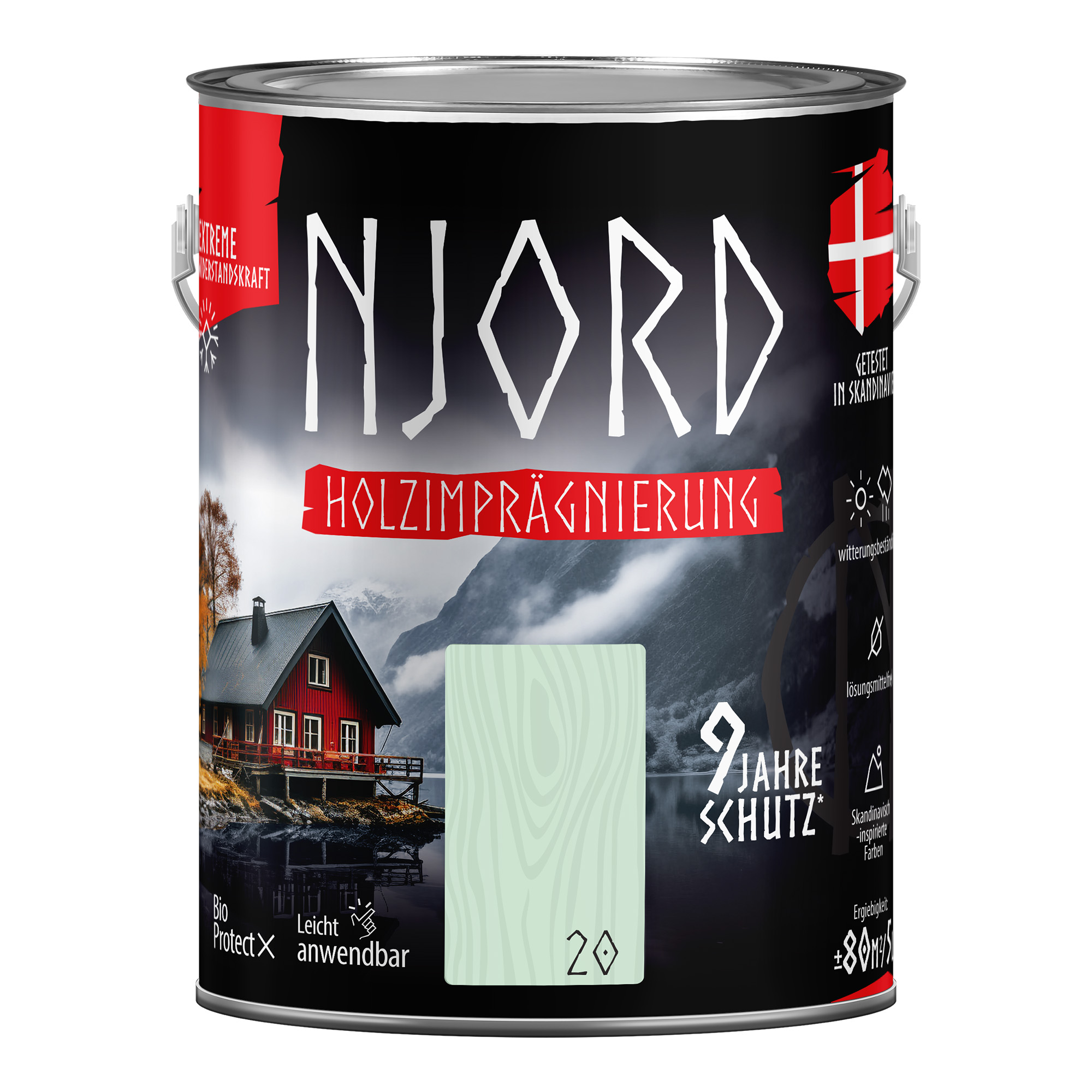 Ochrona, impregnacja drewna Njord (20) Nordische Gräser 5L Odporny na warunki atmosferyczne