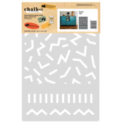 Elastyczny szablon wielokrotnego użytku do stylizacji i dekoracji mebli Chalk-it 703 RAIN