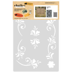Elastyczny szablon wielokrotnego użytku do stylizacji i dekoracji mebli Chalk-it 707 FLORAL