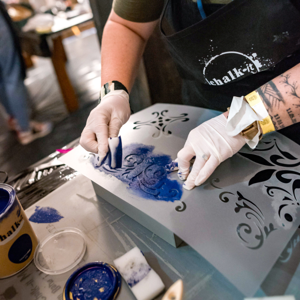 Elastyczny szablon wielokrotnego użytku do stylizacji i dekoracji mebli Chalk-it 704 GRASS - obrazek 2