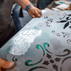 Elastyczny szablon wielokrotnego użytku do stylizacji i dekoracji mebli Chalk-it 707 FLORAL