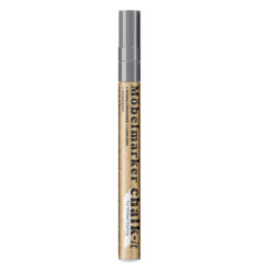 Wodoodporny marker do stylizacji mebli Chalk-it Srebrny 10ml Niezmywalny, do różnych powierzchni
