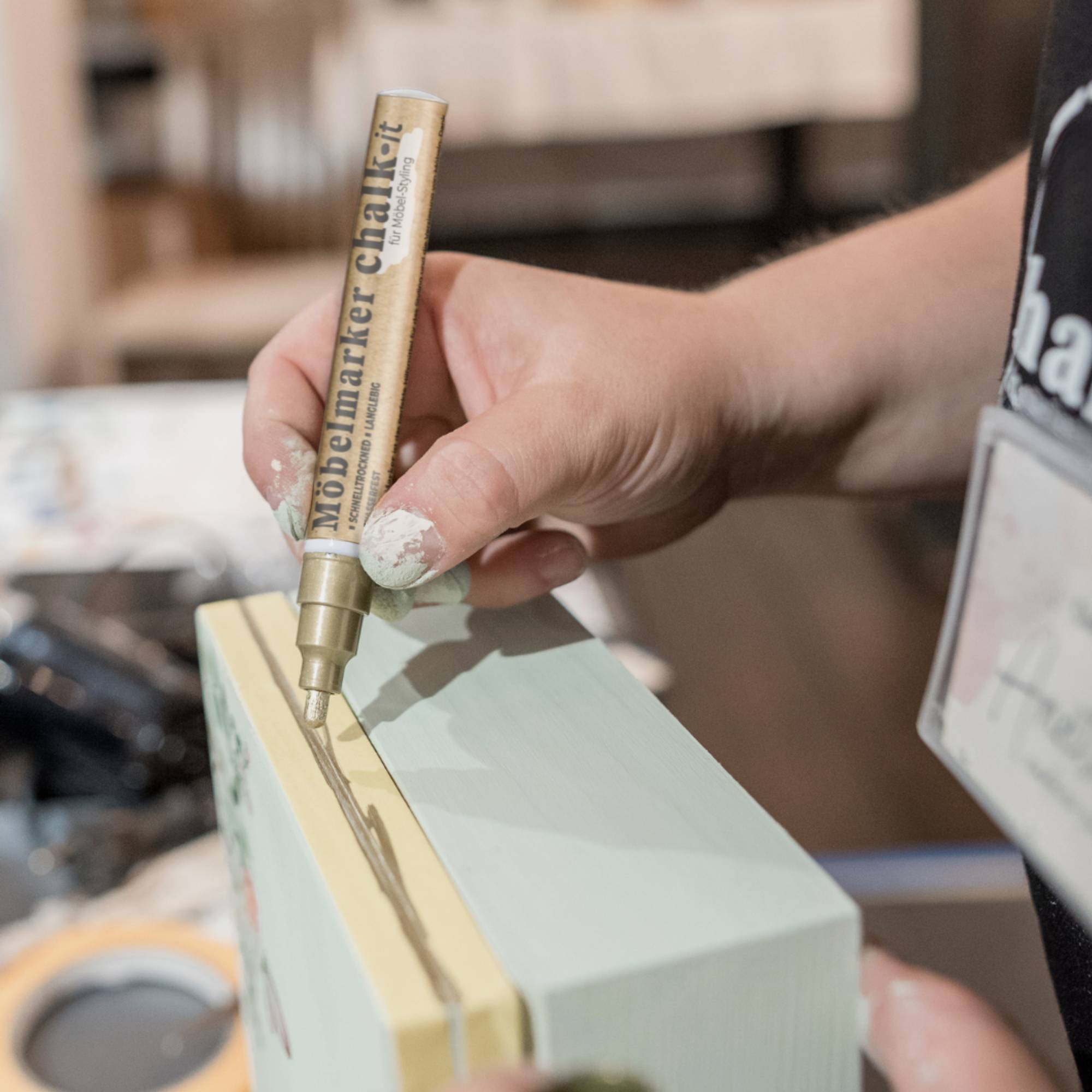 Zestaw Wodoodpornych markerów do stylizacji Chalk-it 4x10ml Niezmywalne, do różnych powierzchni - obrazek 7