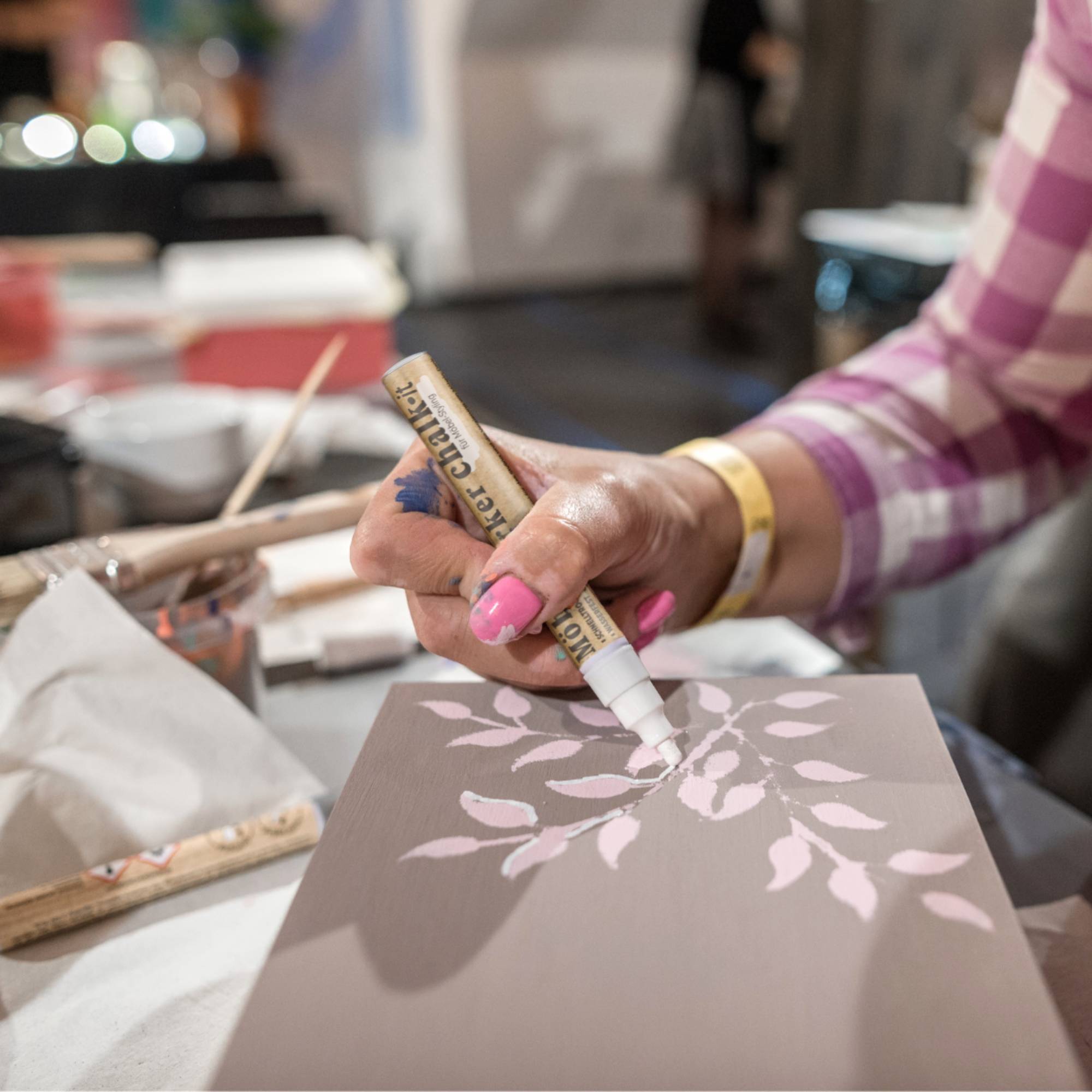 Zestaw Wodoodpornych markerów do stylizacji Chalk-it 4x10ml Niezmywalne, do różnych powierzchni - obrazek 10