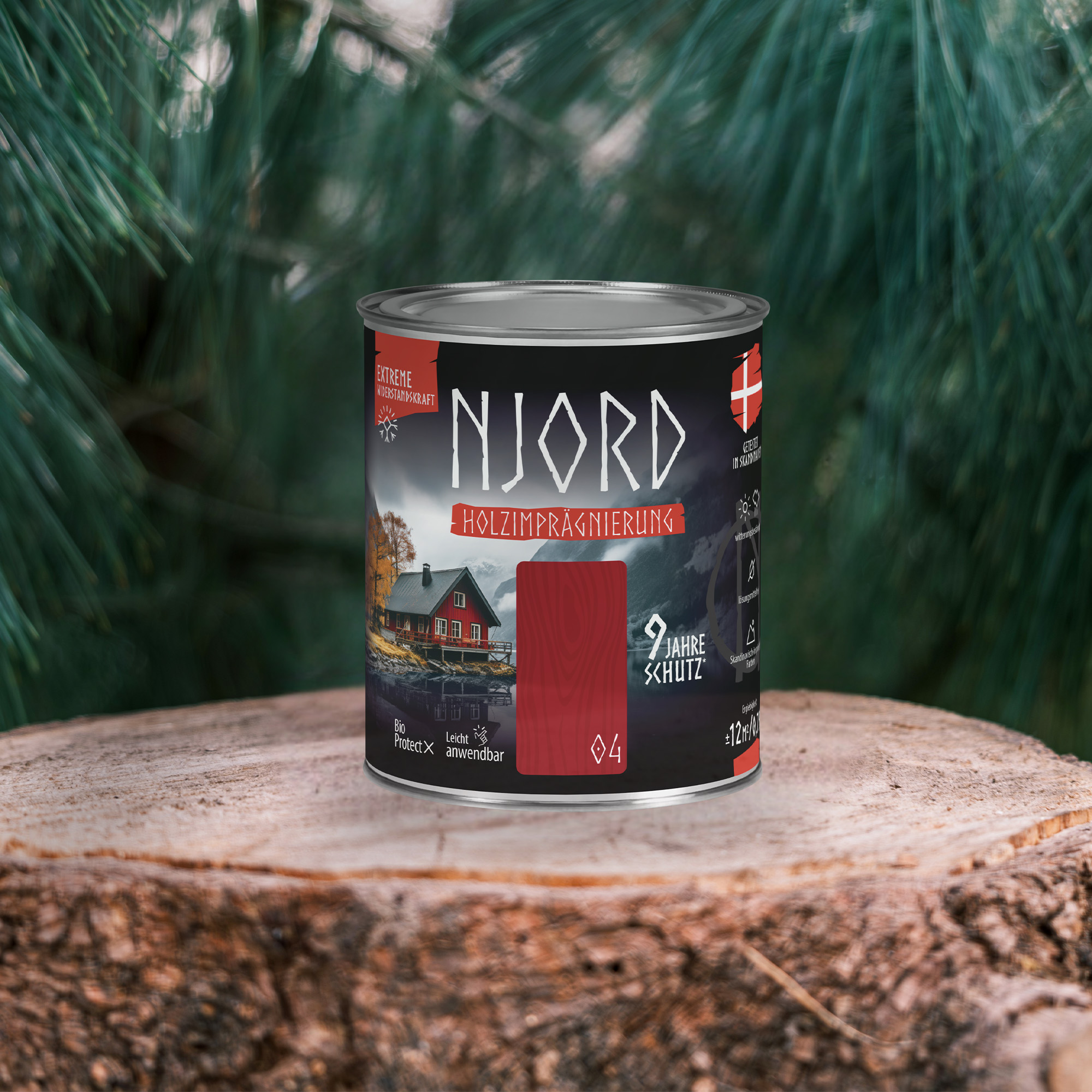 Ochrona, impregnacja drewna Njord (12) Neblige Wiese 2,5L Odporny na warunki atmosferyczne - obrazek 5