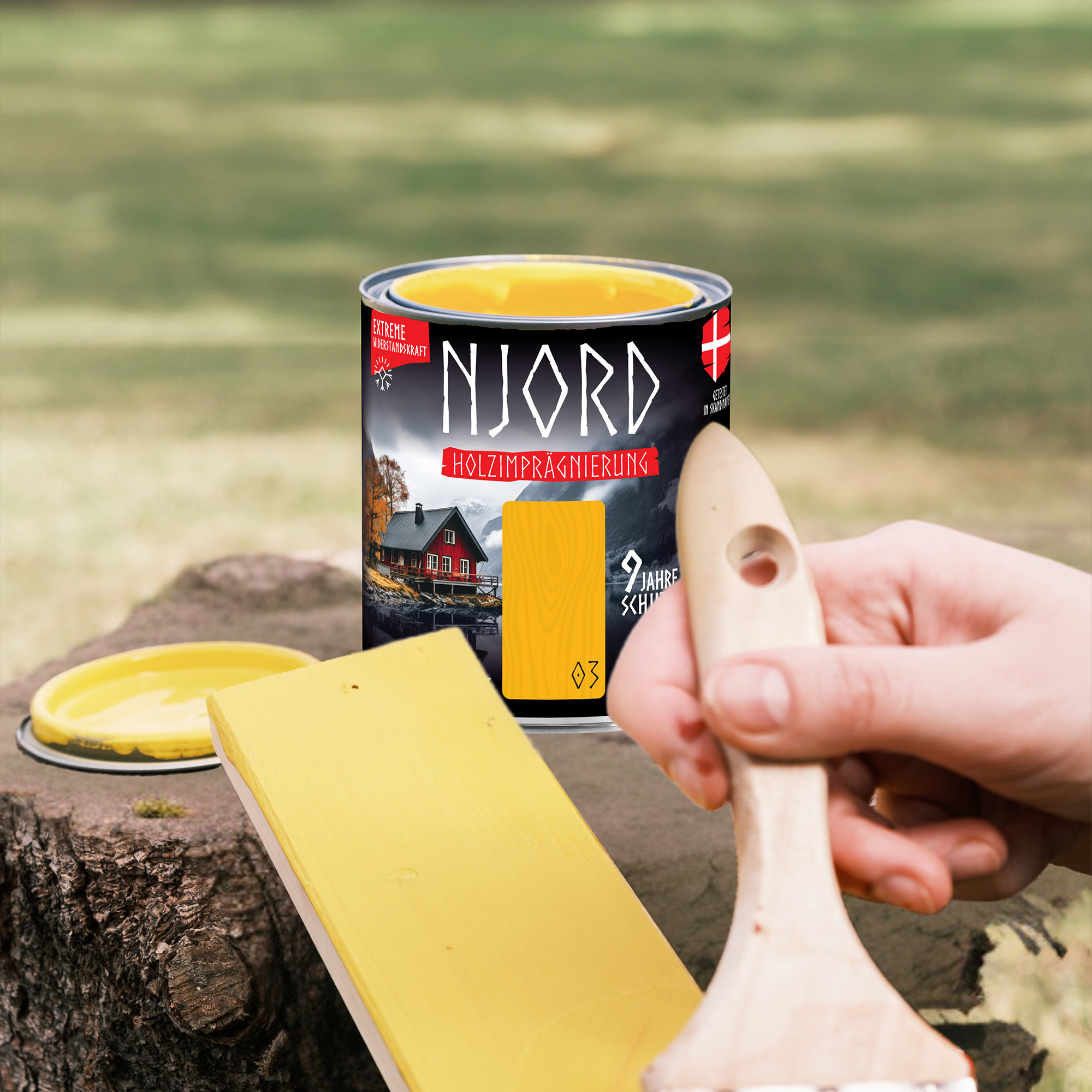 Ochrona, impregnacja drewna Njord (12) Neblige Wiese 2,5L Odporny na warunki atmosferyczne - obrazek 6