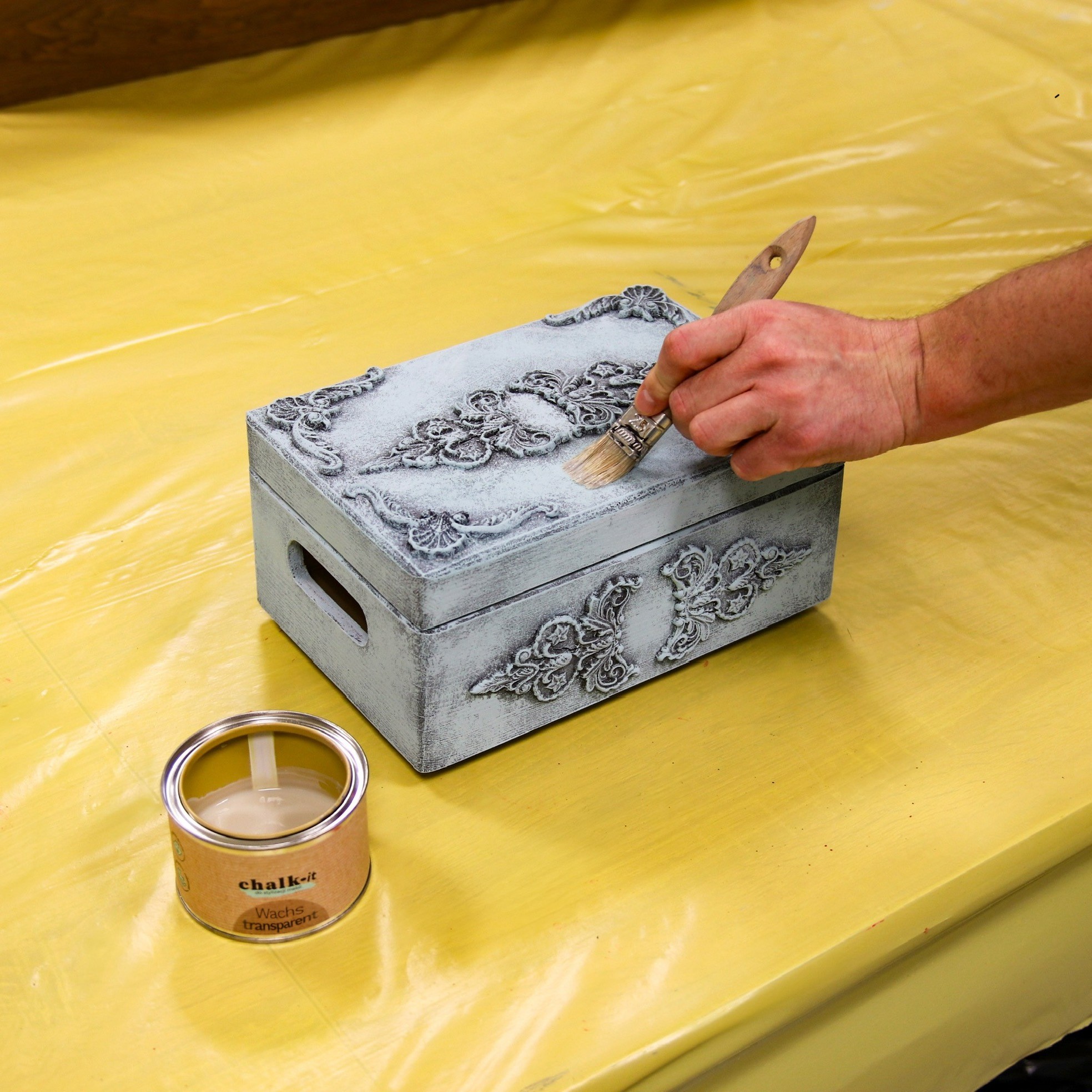 Wosk Chalk-it do ochrony i pielęgnacji drewna Ciemny 400ml - obrazek 5