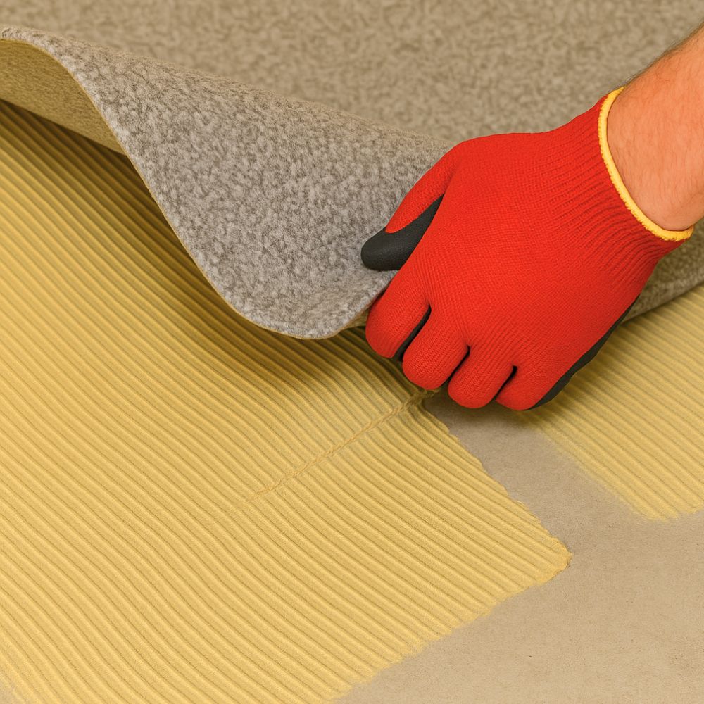 LEVEL+ Klej winylowy PVC LVT CV Panele Dywan Klej elastyczny Szybkie wiązanie VINYLKLEBER L+26 18kg + Paca trójkąt - obrazek 4