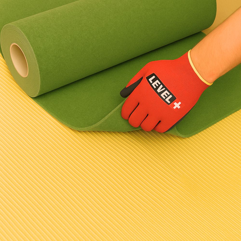 LEVEL+ Klej winylowy PVC LVT CV Panele Dywan Klej elastyczny Szybkie wiązanie VINYLKLEBER L+26 18kg + Paca trójkąt - obrazek 5