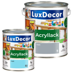 Alternative view of Emalia akrylowa 0,75L LuxDecor Lakier do metalu i drewna Mat (01) Schneeweiß/Śnieżnobiały