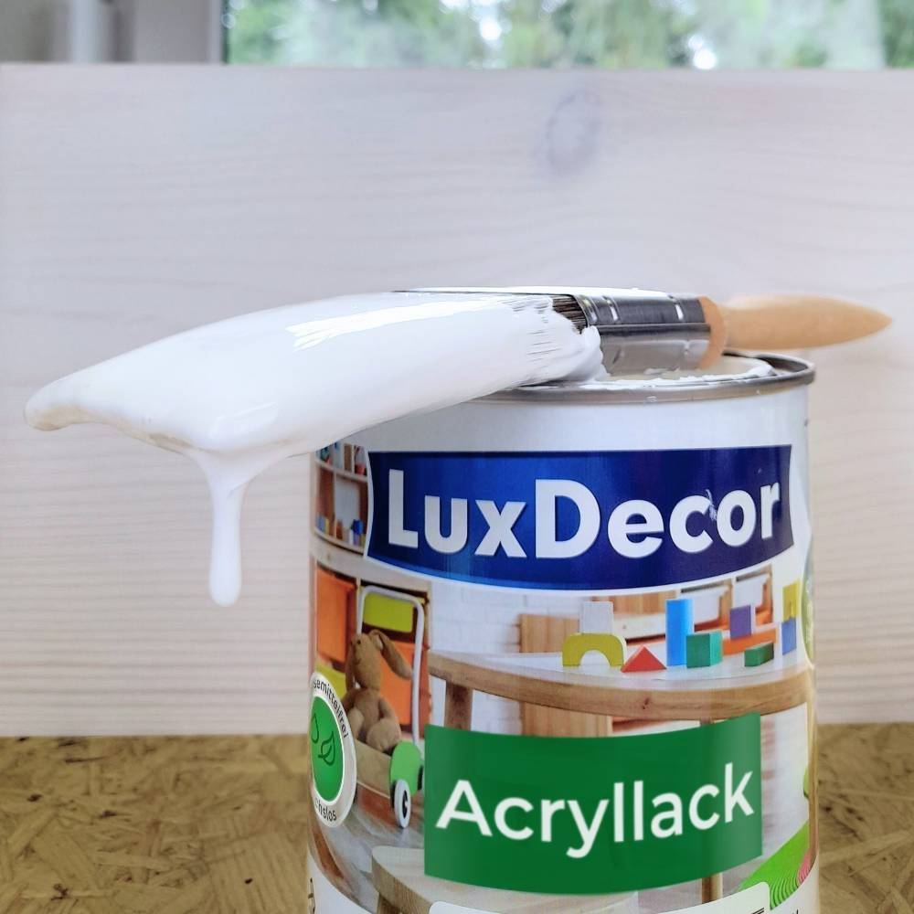 Emalia akrylowa 2,2L LuxDecor Lakier do metalu i drewna Mat (26) Mandel-Mousse/Mus migdałowy - obrazek 4