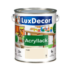 Emalia akrylowa 2,2L LuxDecor Lakier do metalu i drewna Mat (07) Vanillecreme/Krem waniliowy
